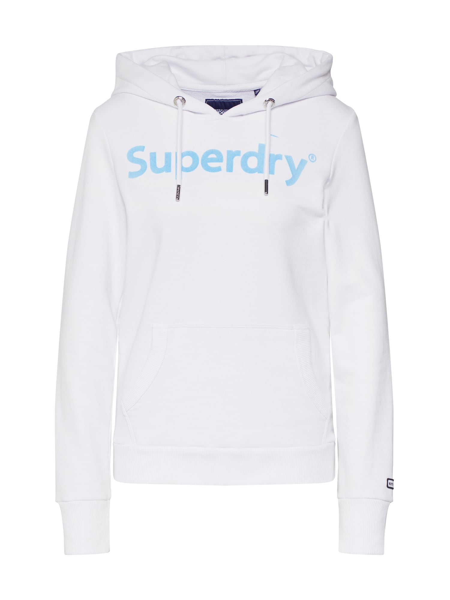 Superdry Megztinis be užsegimo  balta / mėlyna