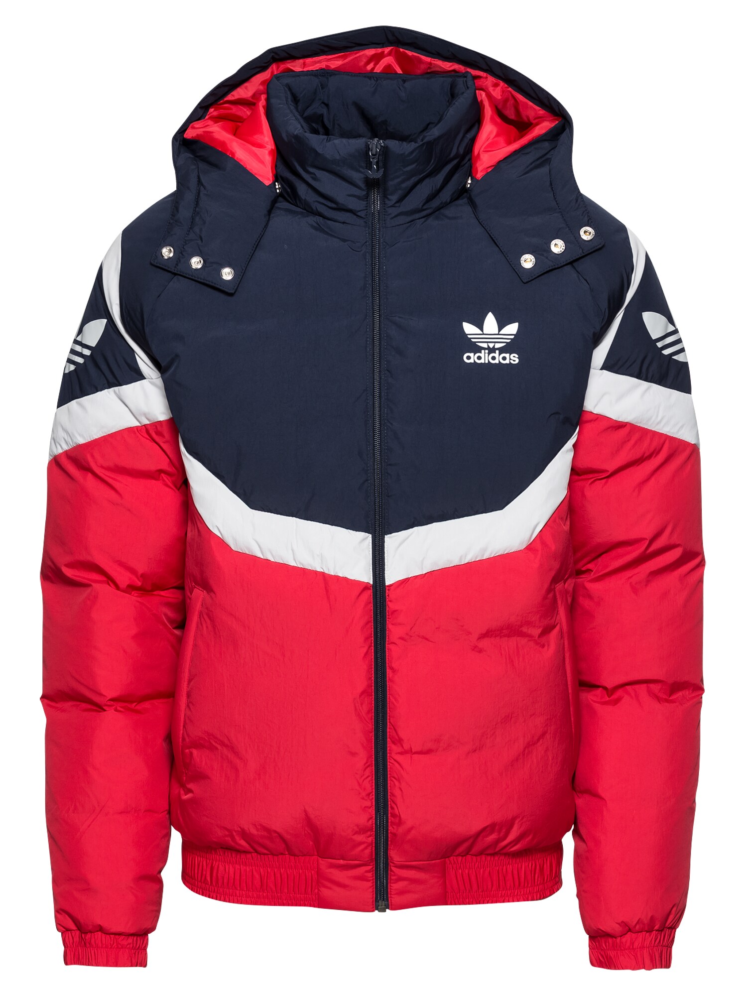 Adidas Originals Heren Winterjas Donkerblauw Rood Wit adidas originals kopen in de aanbieding