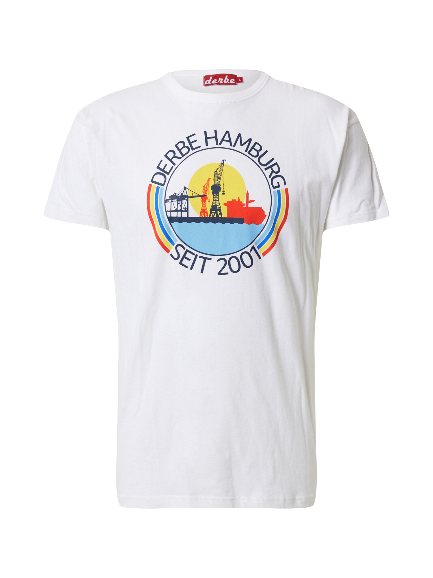 Derbe Marškinėliai 'Hafenring Boys'  balta / mišrios spalvos