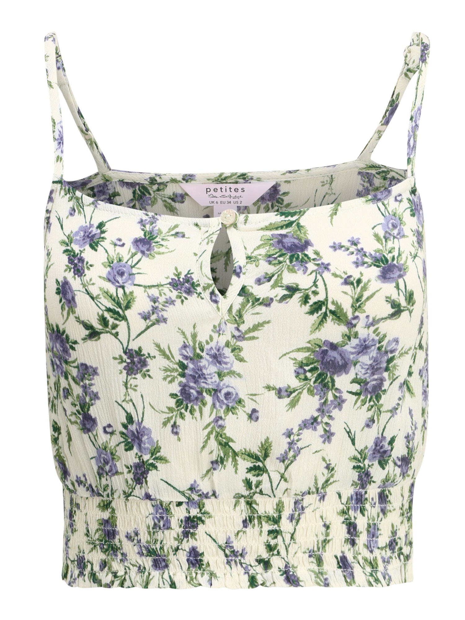 Miss Selfridge (Petite) Palaidinė be rankovių 'GABI'  kremo / žalia / violetinė-mėlyna