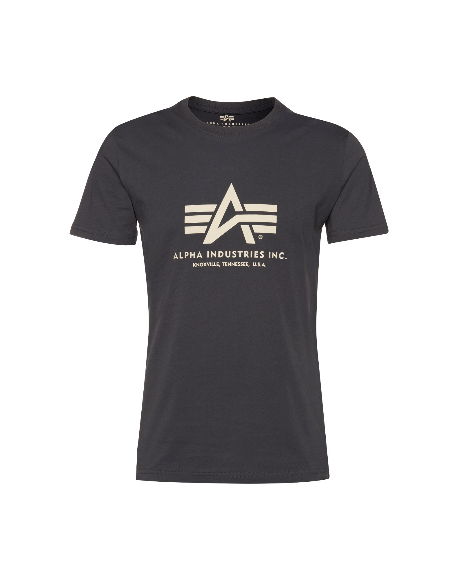 ALPHA INDUSTRIES Tričko  grafitová / biela