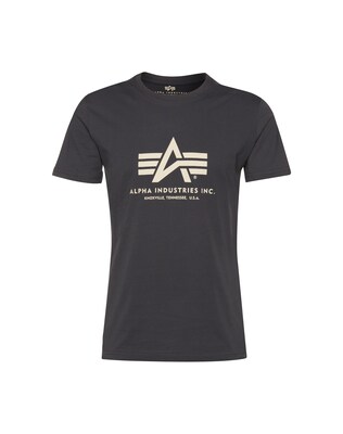 ALPHA INDUSTRIES Camiseta  grafito / blanco