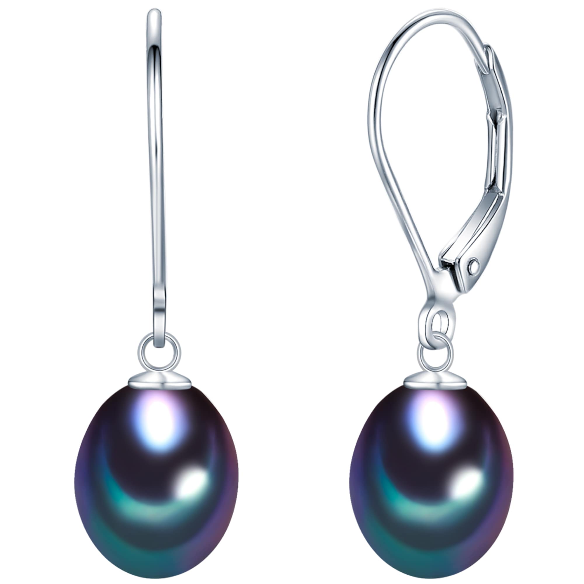 Valero Pearls Cercei verde petrol / argintiu