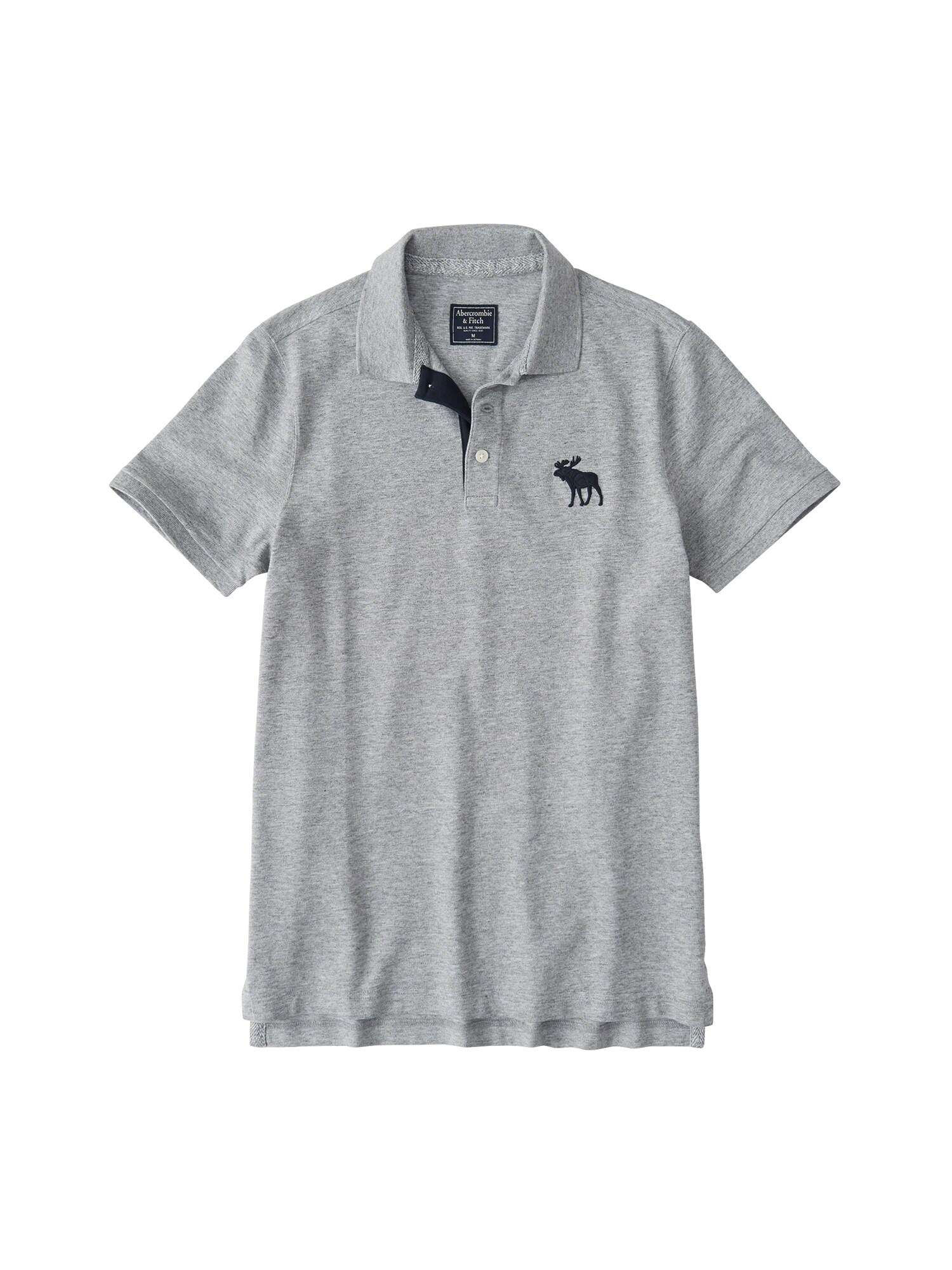 Abercrombie Fitch Heren Shirt Exploded Polo 4Cc Grijs abercrombie fitch kopen in de aanbieding