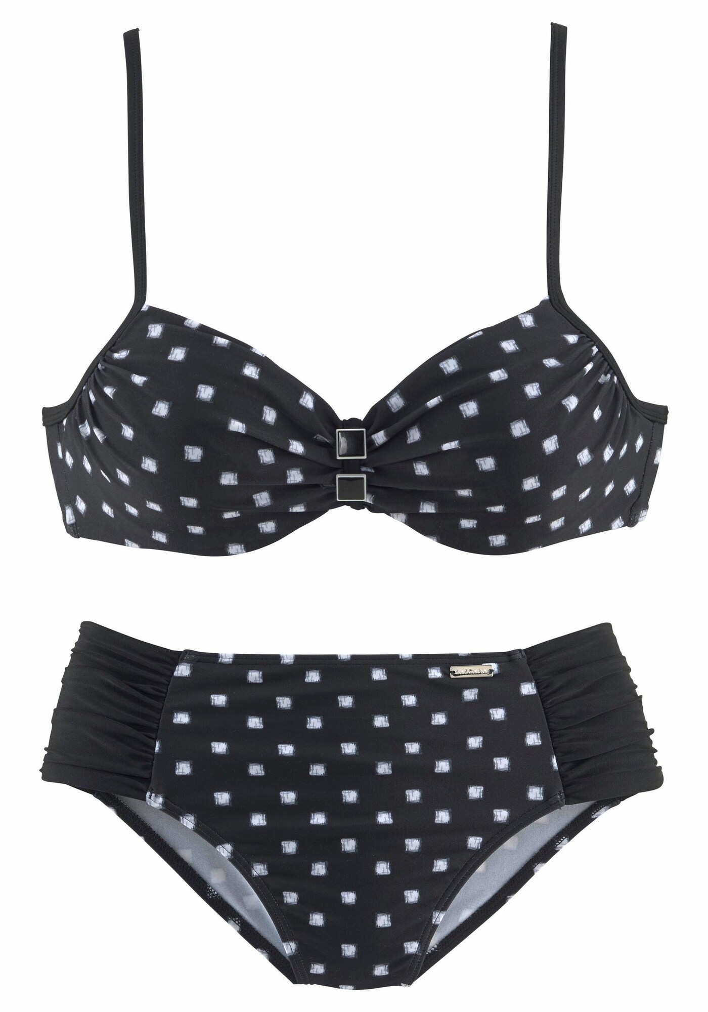 LASCANA Bikiny  čierna / biela