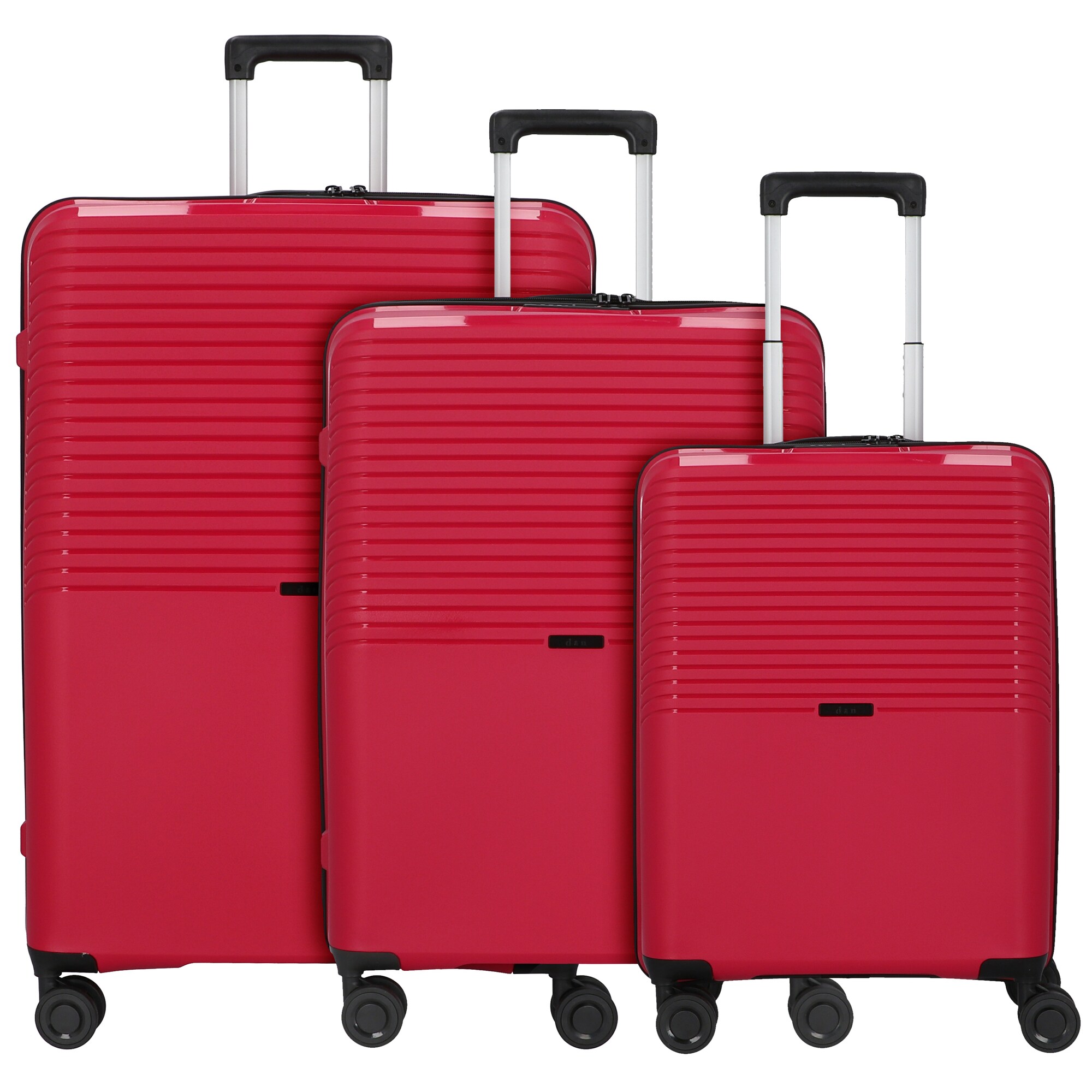 D&N Set di valigie 'Travel Line 4000'  rosso