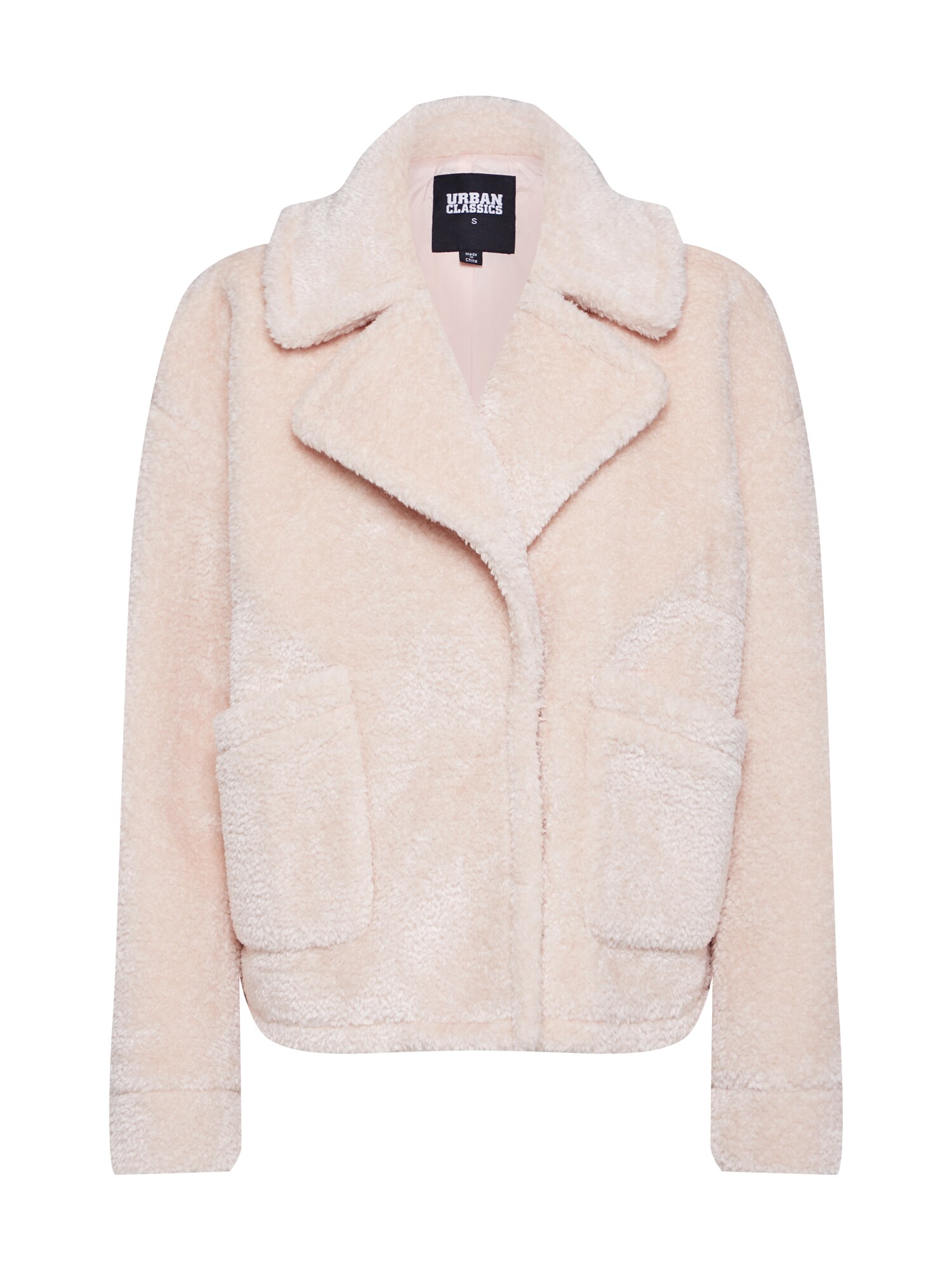 Urban Classics Átmeneti dzseki 'Sherpa Lapel'  homok akciós termékkép 1