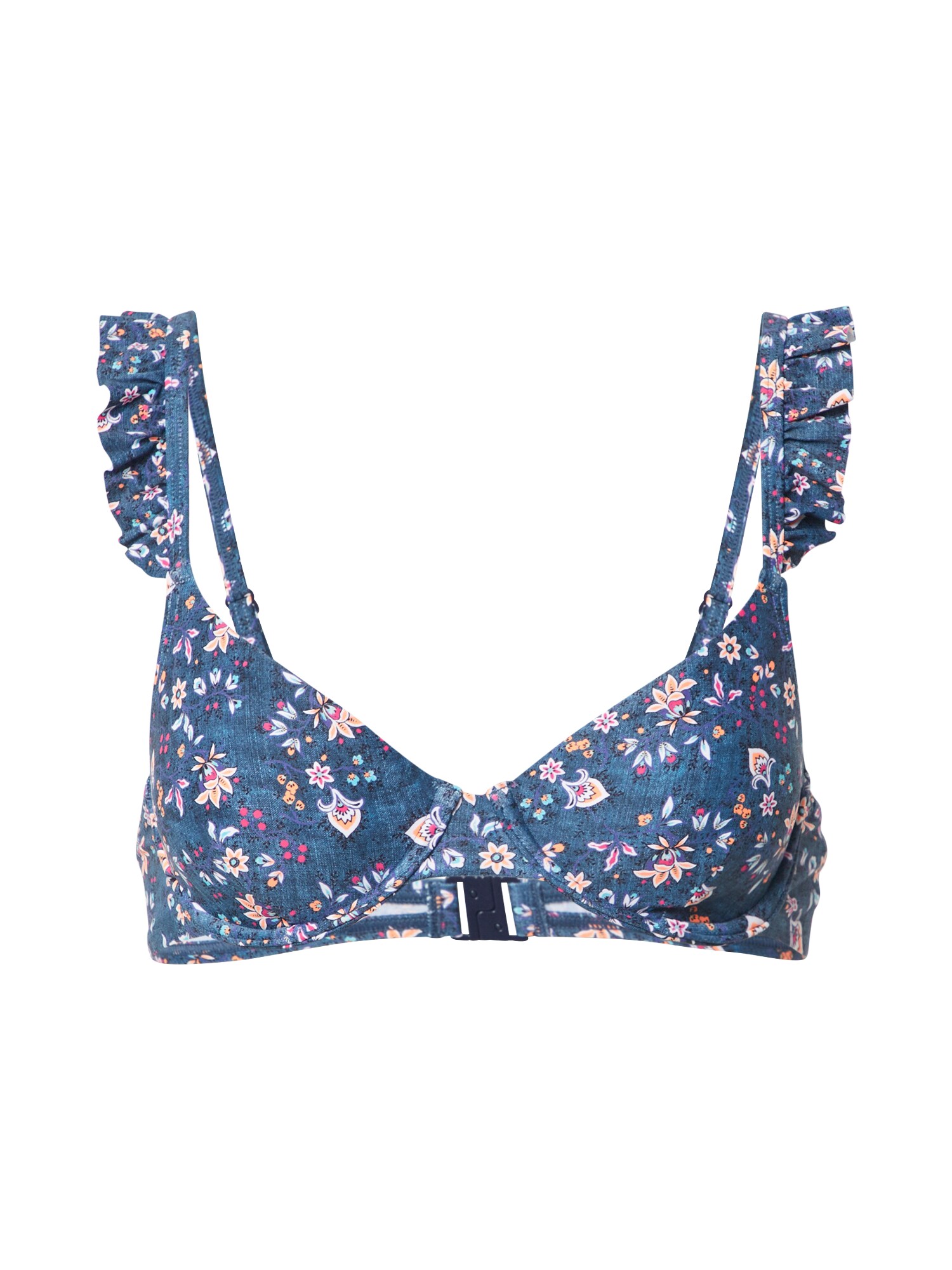 ESPRIT Bikinio viršutinė dalis 'JONES BEACH'  mėlyna / pilka / rožių spalva
