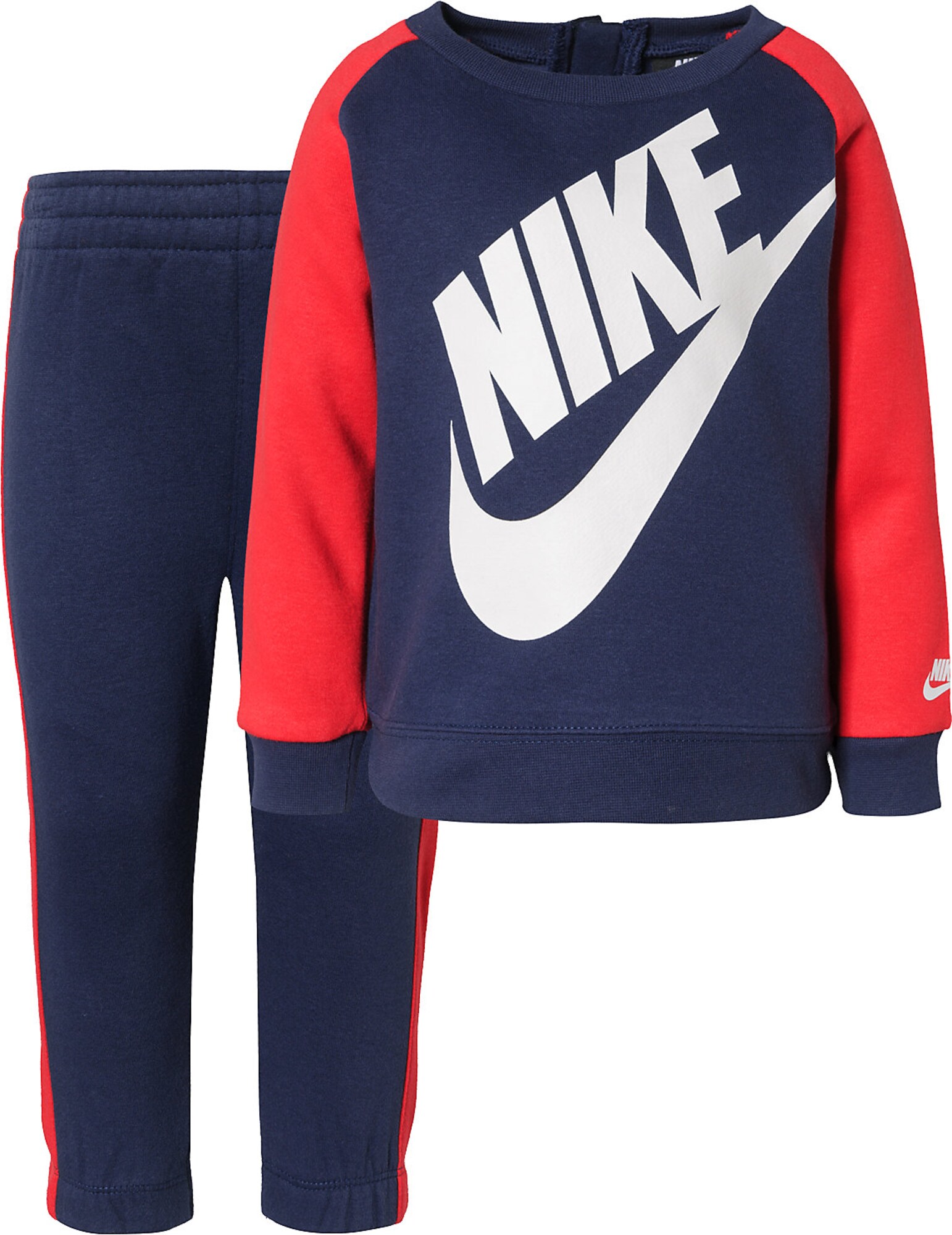 Nike Sportswear Laisvalaikio kostiumas 'Futura Crew'  šviesiai raudona / balta / tamsiai mėlyna