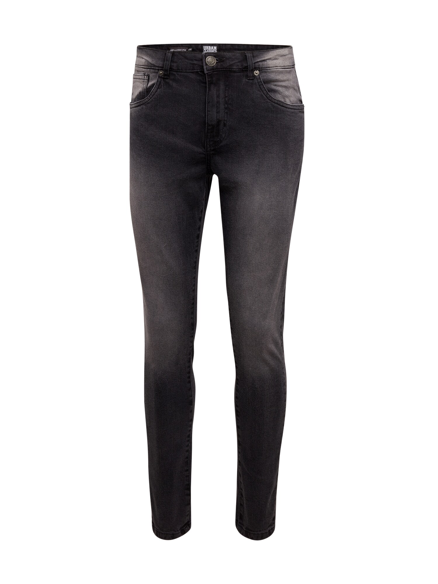 Urban Classics Džinsai 'Relaxed Fit Jeans'  juodo džinso spalva