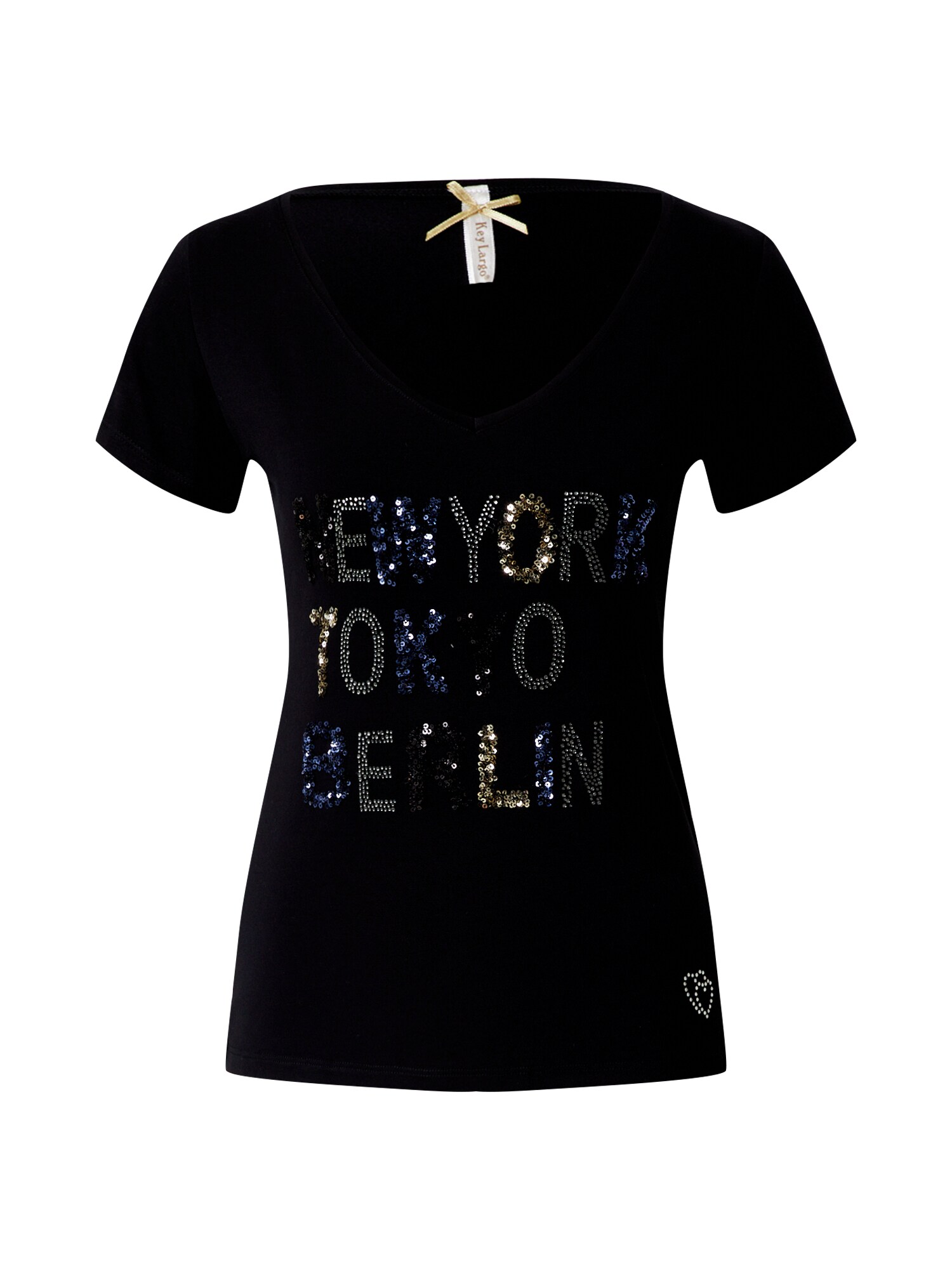 Key Largo Marškinėliai 'NEW YORK'  mišrios spalvos / juoda