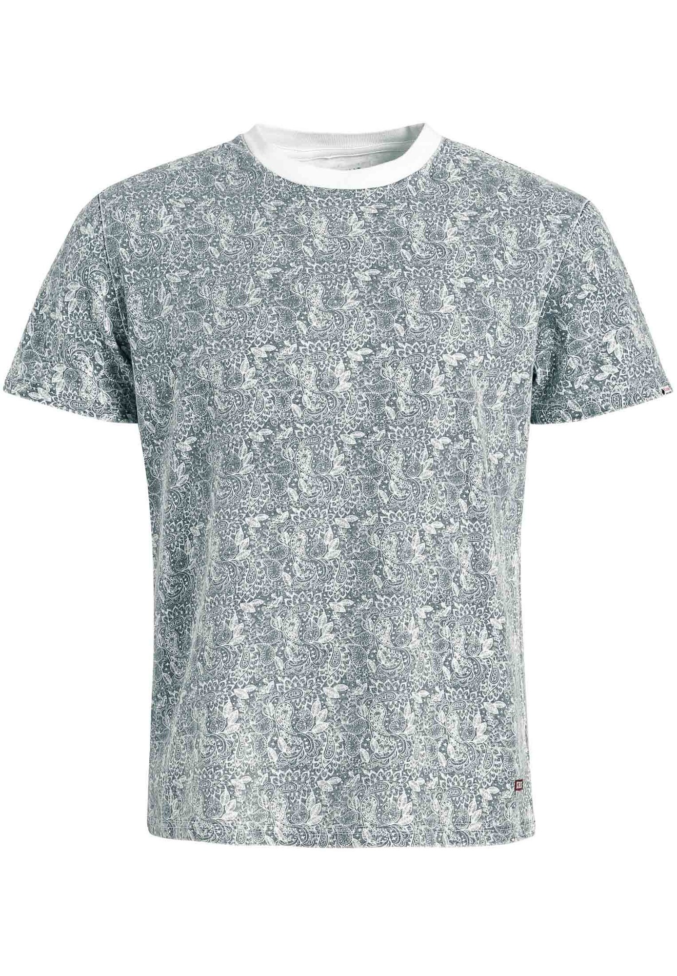 Khujo Heren Shirt Elijah Paisley Aop Grijs Gemeleerd khujo kopen in de aanbieding