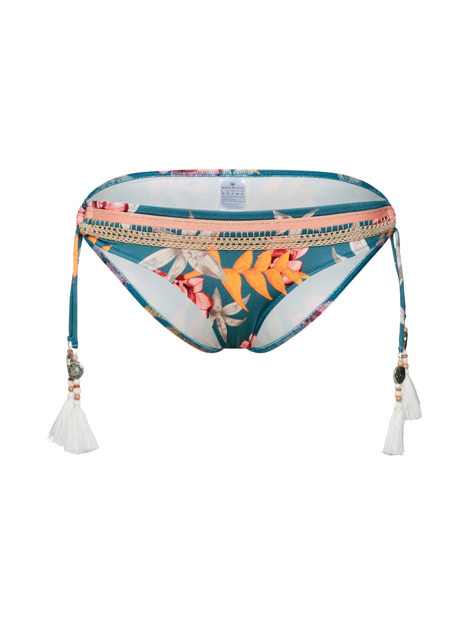 Watercult Dames Bikinibroek Blauw Goudgeel Gemengde Kleuren Oudroze watercult kopen in de aanbieding