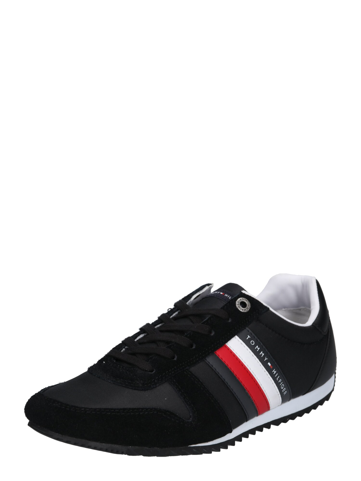 Tommy Hilfiger Heren Sneakers Laag Rood Zwart Wit tommy hilfiger kopen in de aanbieding