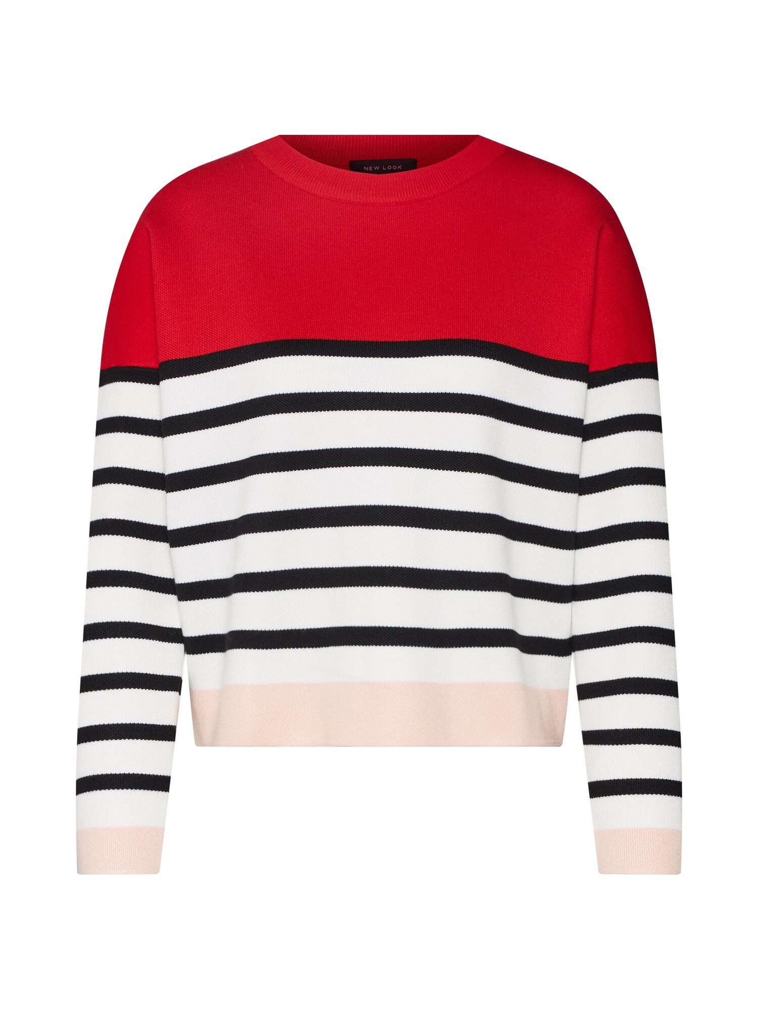 New Look Dames Trui Marie Rood Zwart Wit new look kopen in de aanbieding