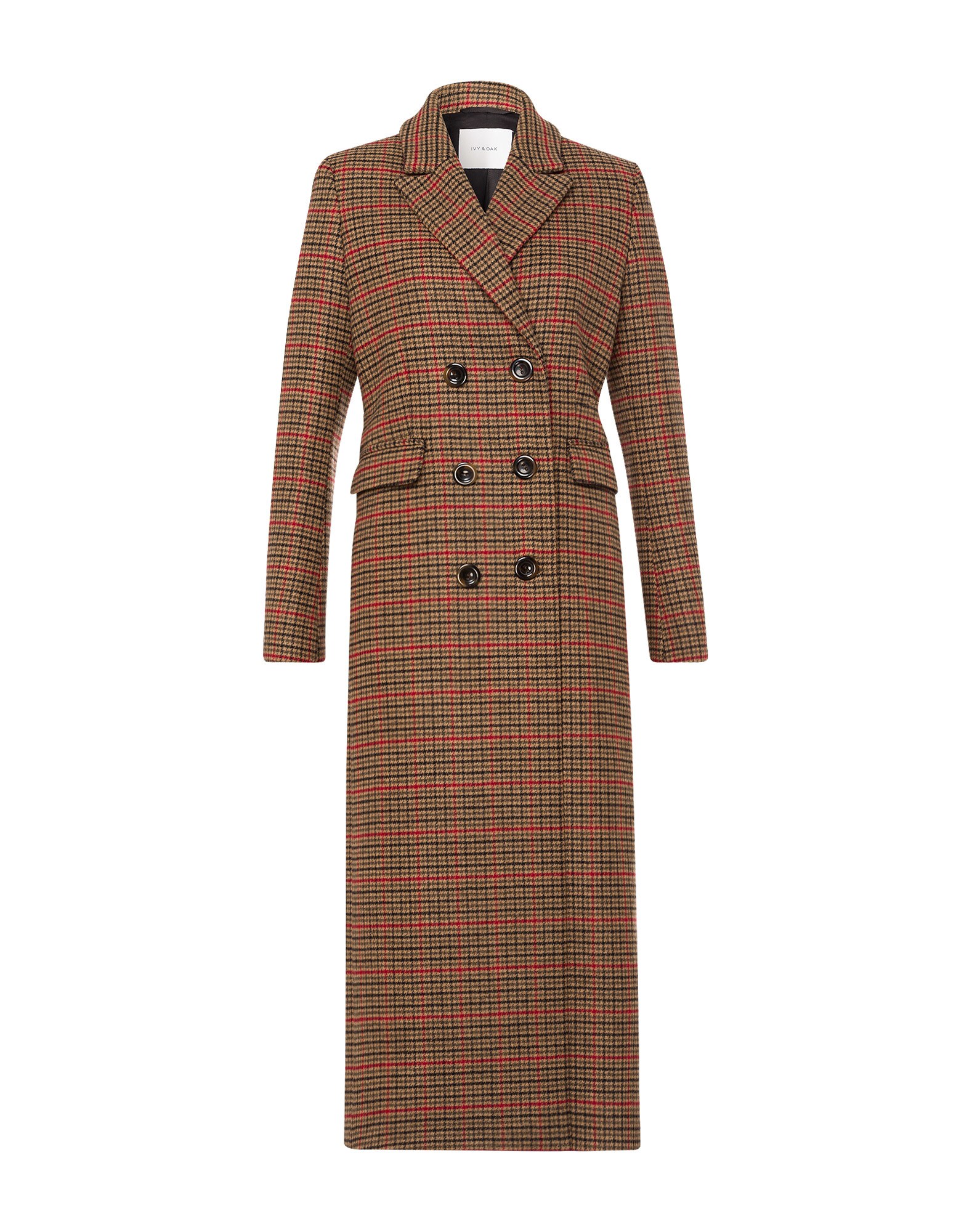 Ivy Oak Dames Tussenmantel Camel Bruin Rood ivy oak kopen in de aanbieding