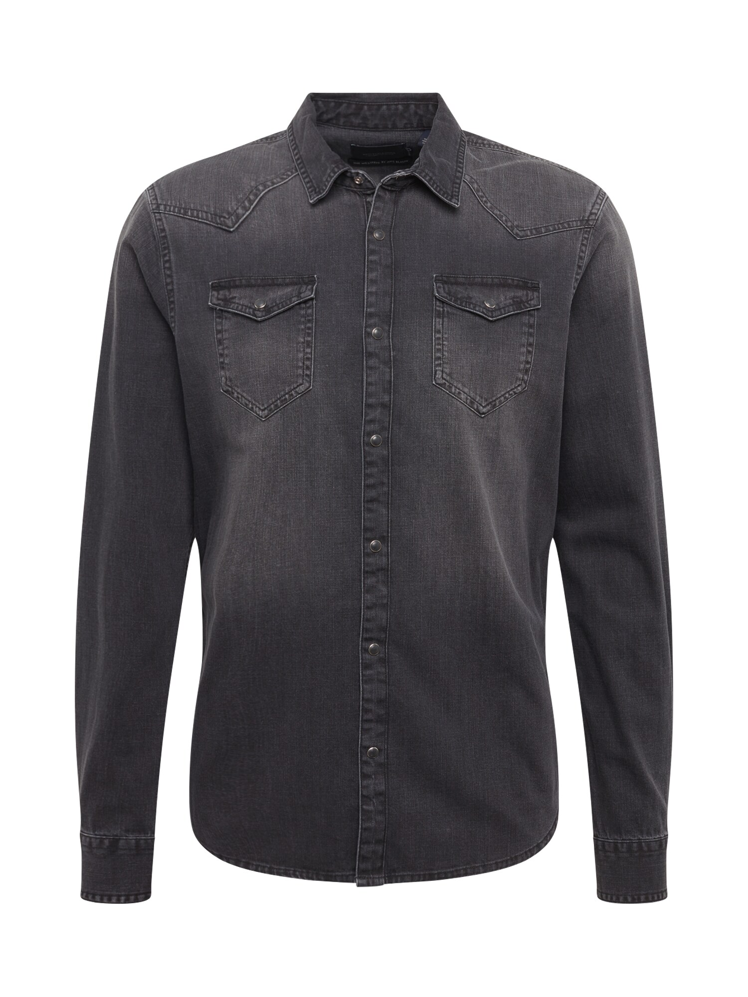 Scotch Soda Heren Overhemd Antraciet scotch soda kopen in de aanbieding