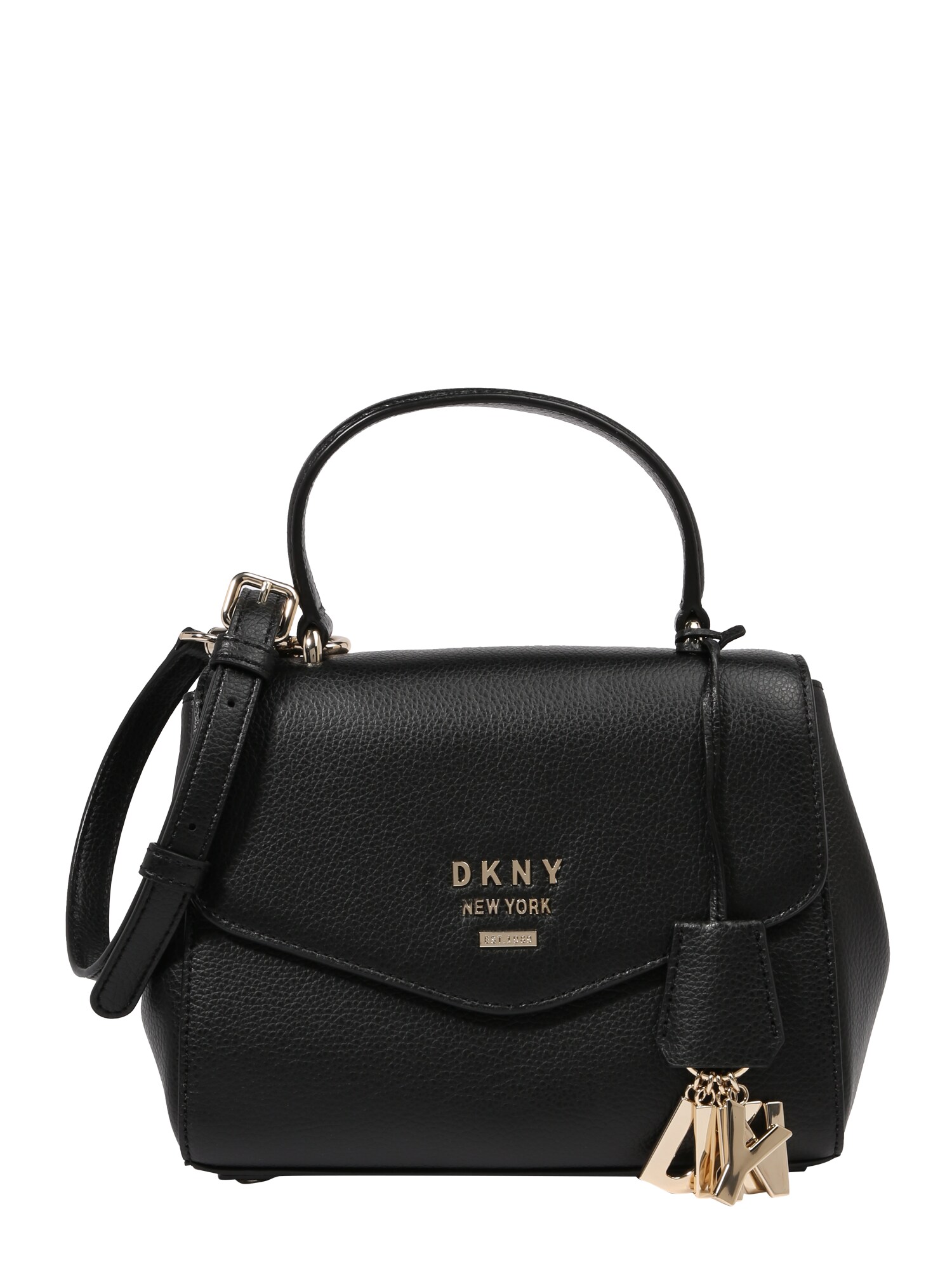 Dkny Dames Handtas Paige Pebble Goud Zwart dkny kopen in de aanbieding