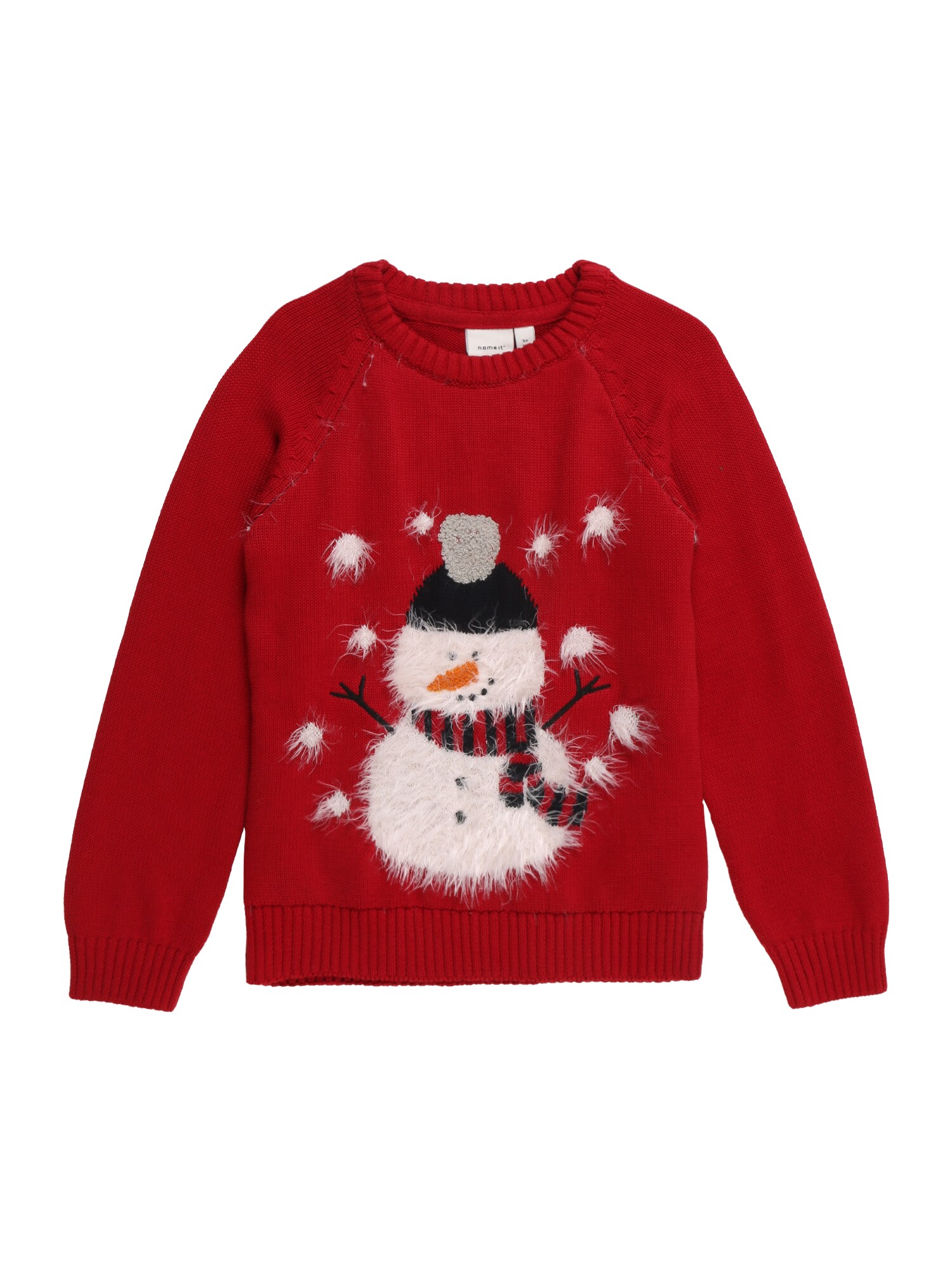 Name It Jongens Trui Nmmral Ls Knit Box Rood Zwart Wit name it kopen in de aanbieding