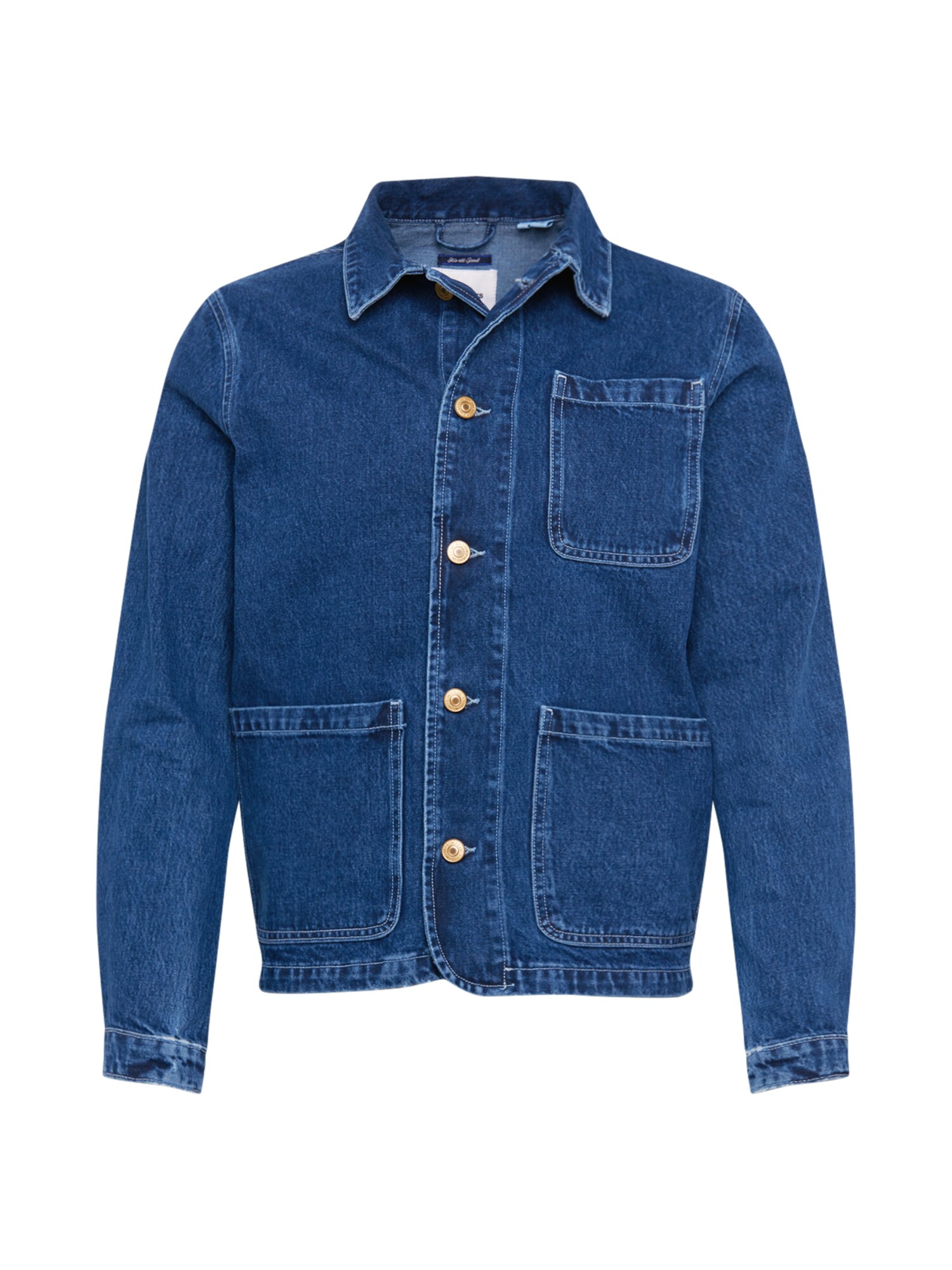 JACK & JONES Demisezoninė striukė 'LUCAS'  tamsiai (džinso) mėlyna