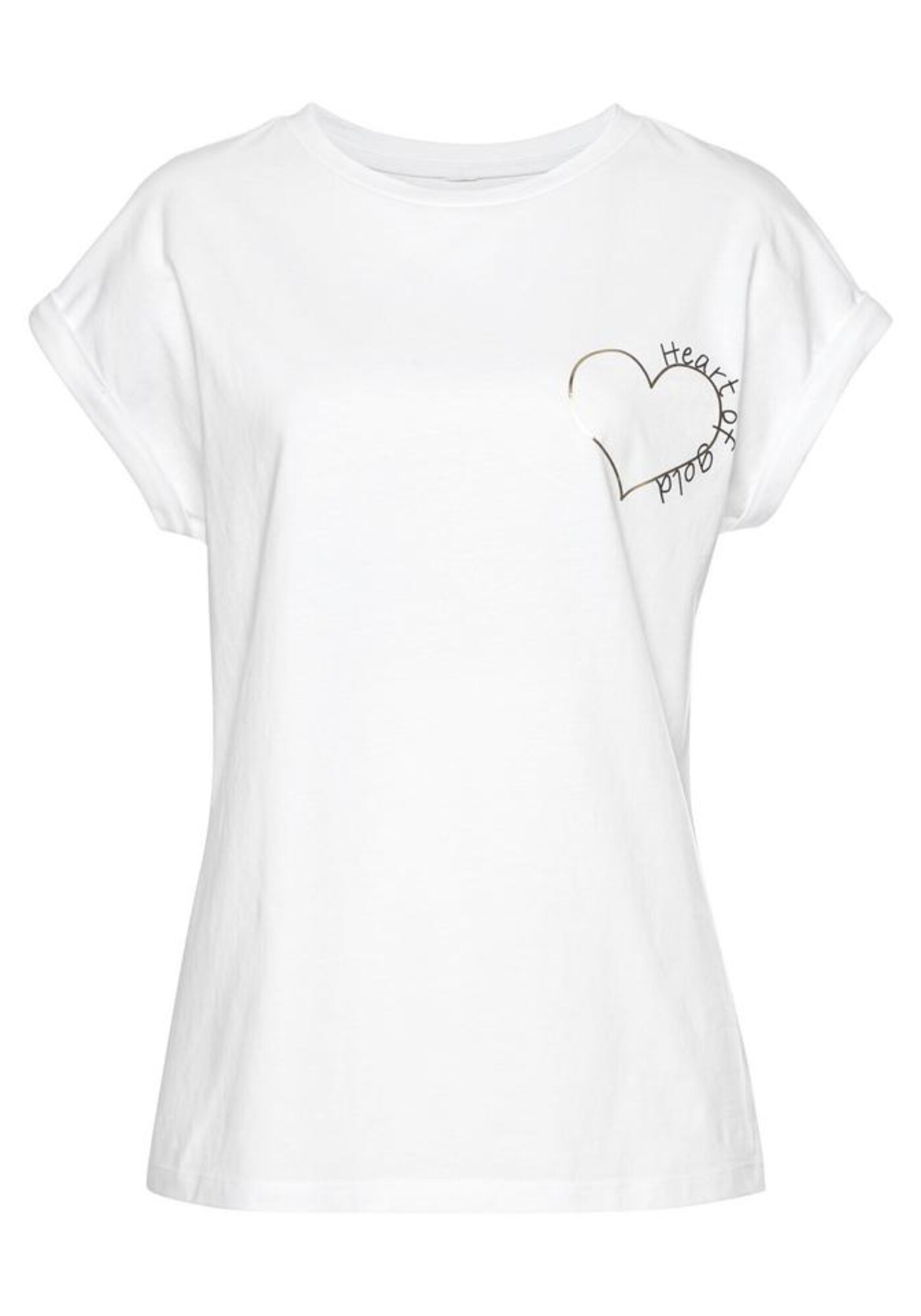 LASCANA Tricou  negru / alb