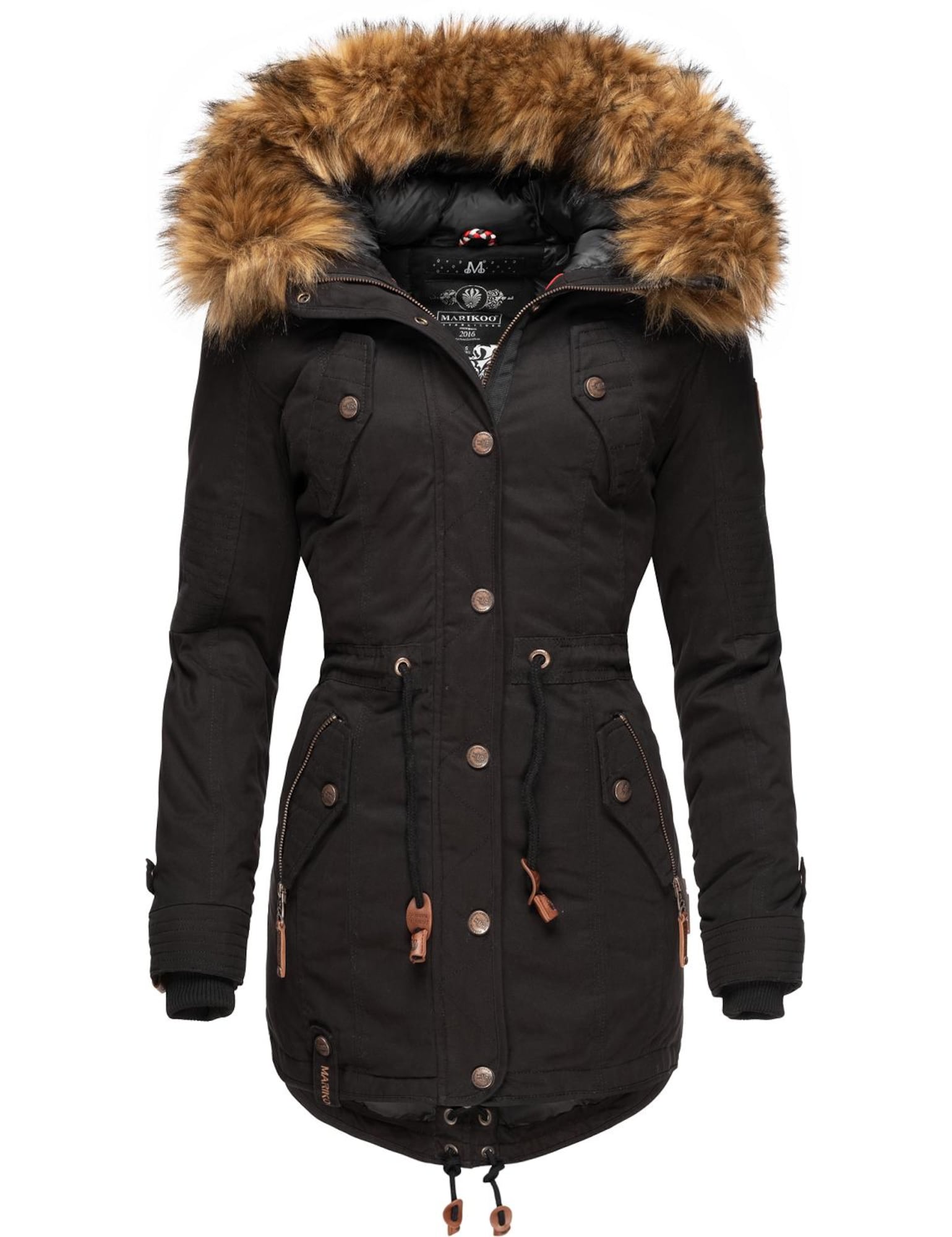 MARIKOO Parka de iarnă La Viva  negru