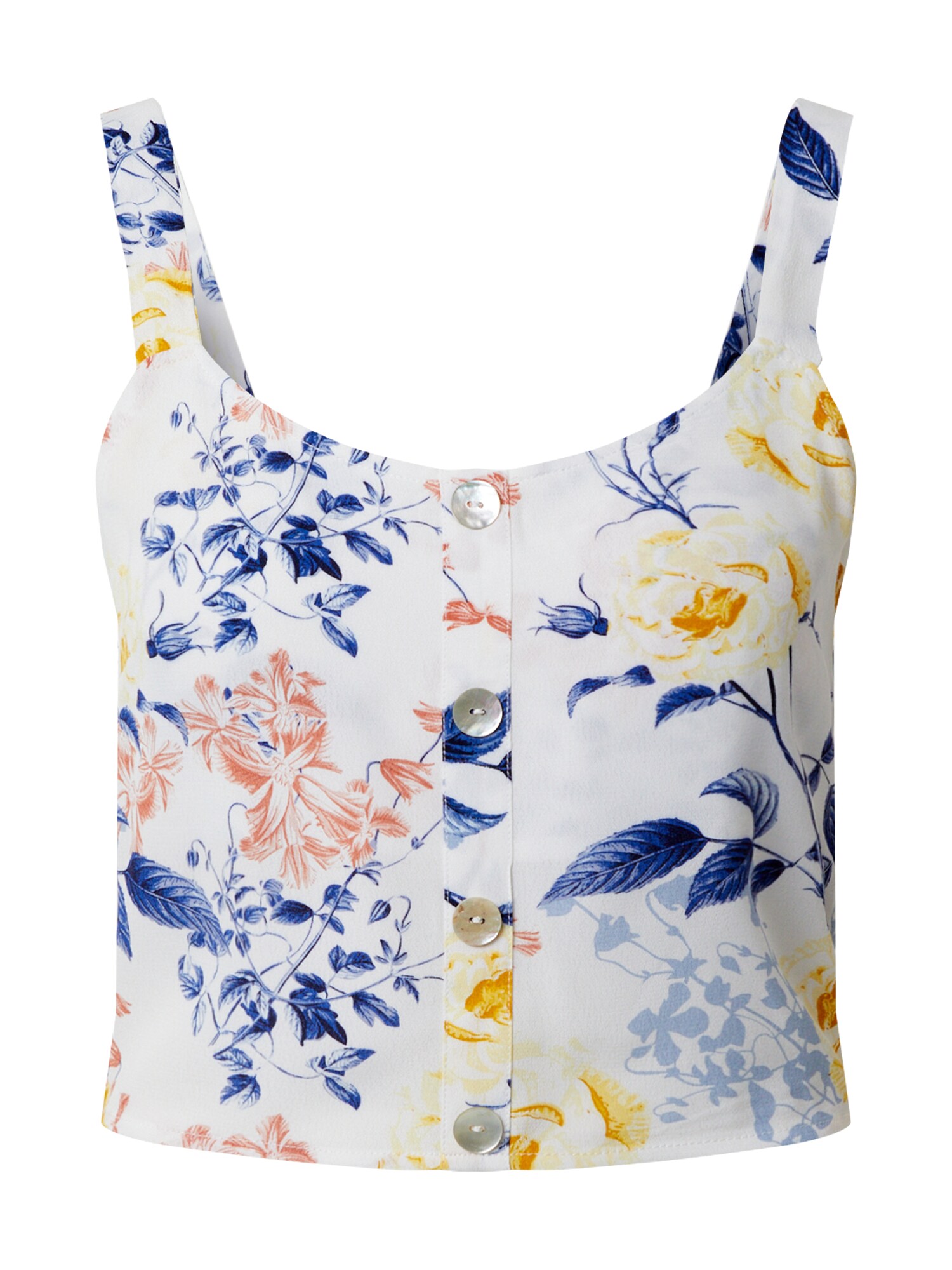 ONLY Palaidinė be rankovių 'ONLSANDRA CROPPED TOP WVN'  mišrios spalvos / balkšva