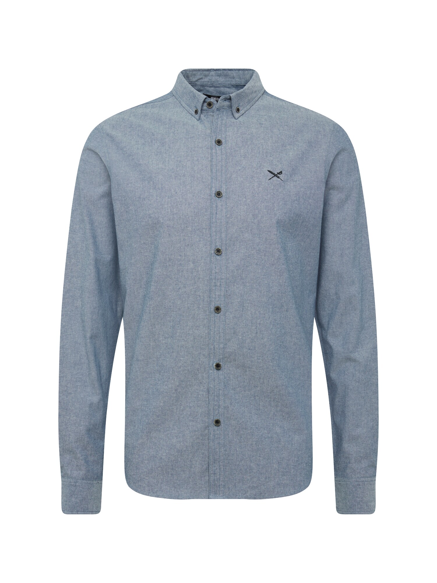 Iriedaily Heren Overhemd Samuel Blauw Denim iriedaily kopen in de aanbieding