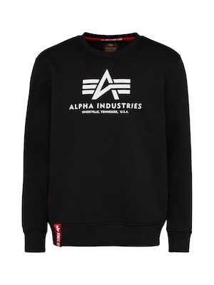 ALPHA INDUSTRIES Sudadera  negro / blanco