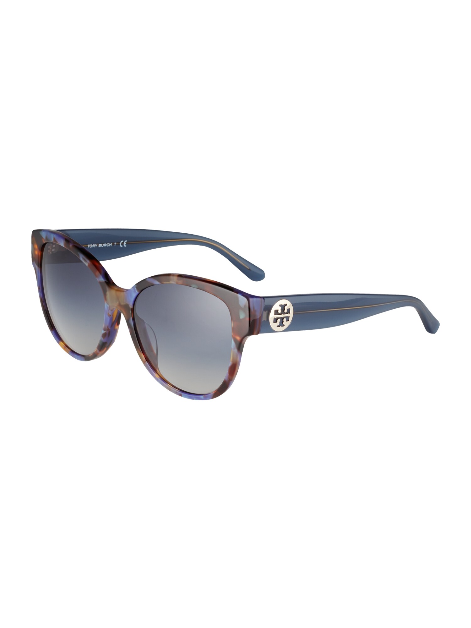 Tory Burch Akiniai nuo saulės  melsvai pilka / juoda / karamelės
