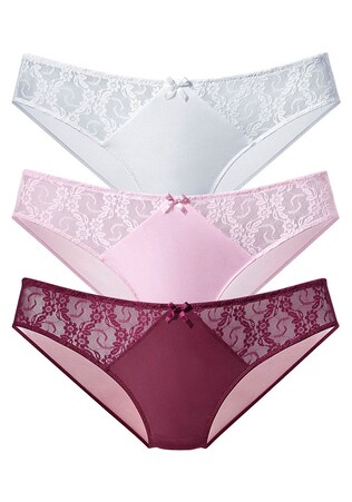PETITE FLEUR, Slip, rózsaszín & fehér