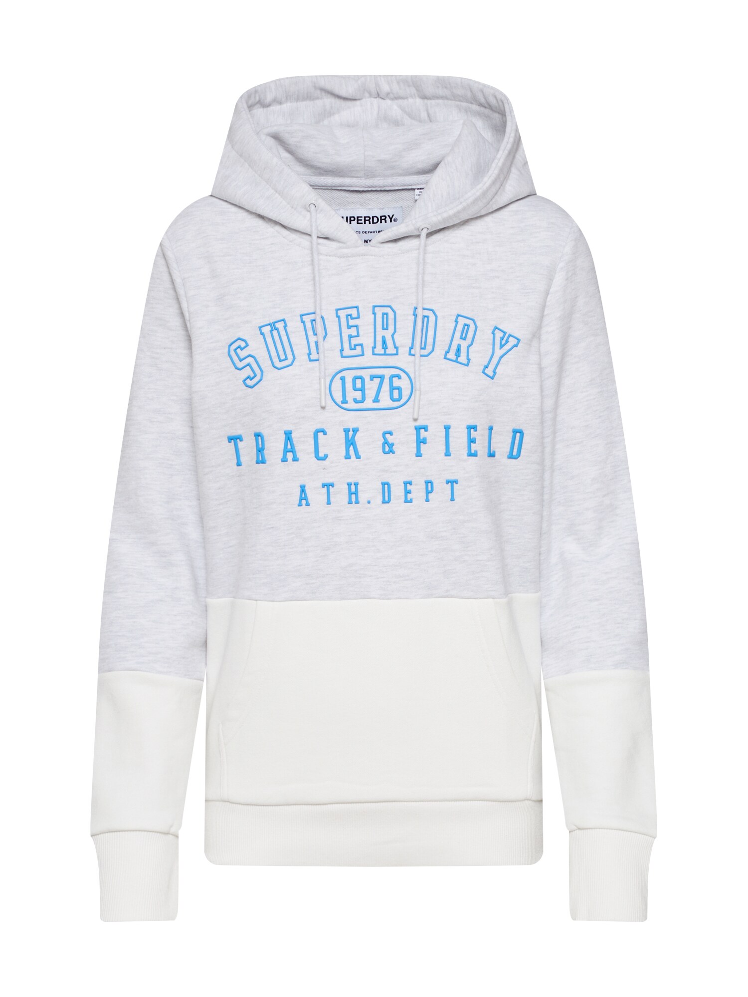 Superdry Megztinis be užsegimo  dangaus žydra / šviesiai pilka / kremo