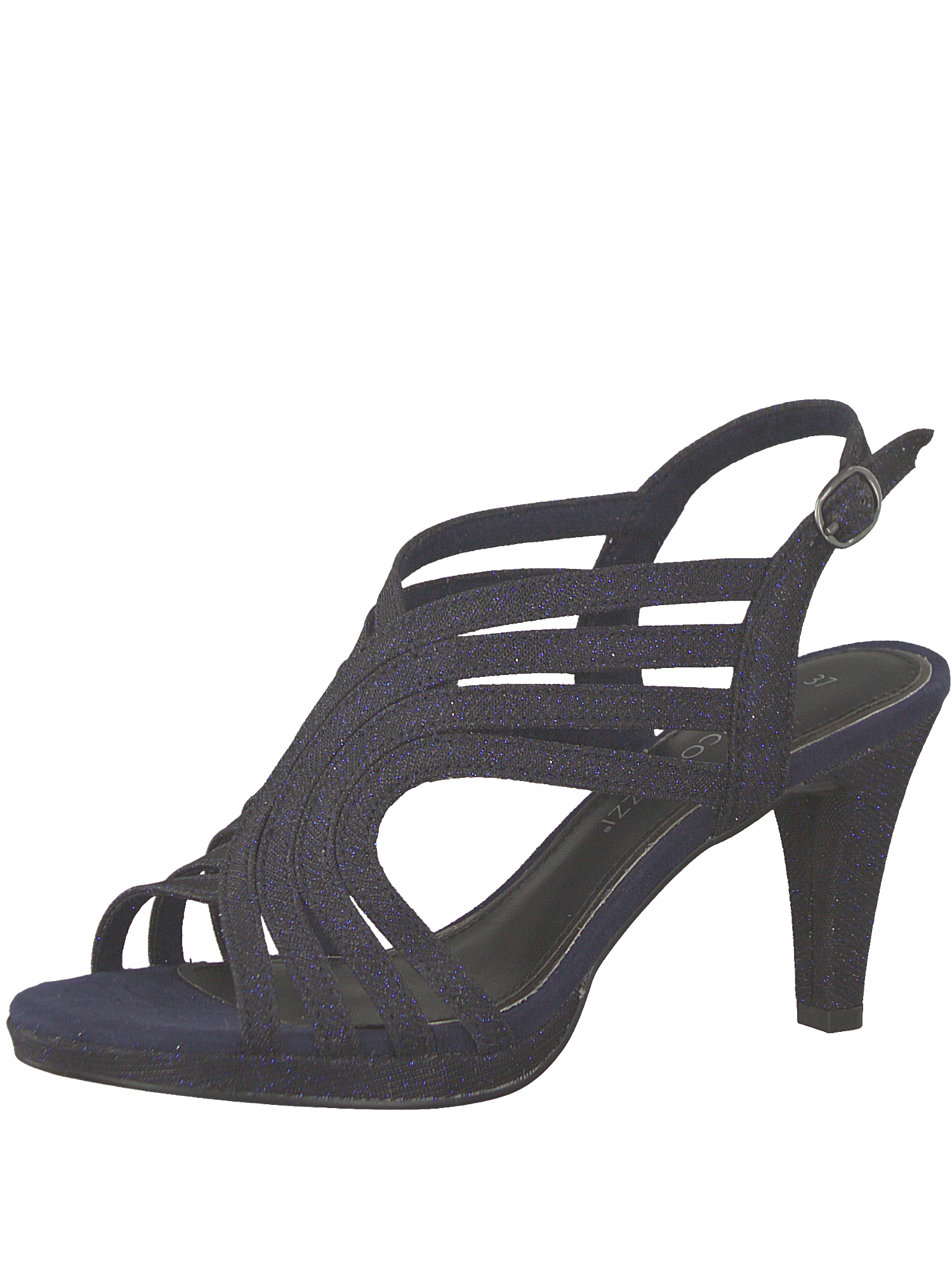 Marco Tozzi Dames Sandalen Met Riem Navy Zwart marco tozzi kopen in de aanbieding