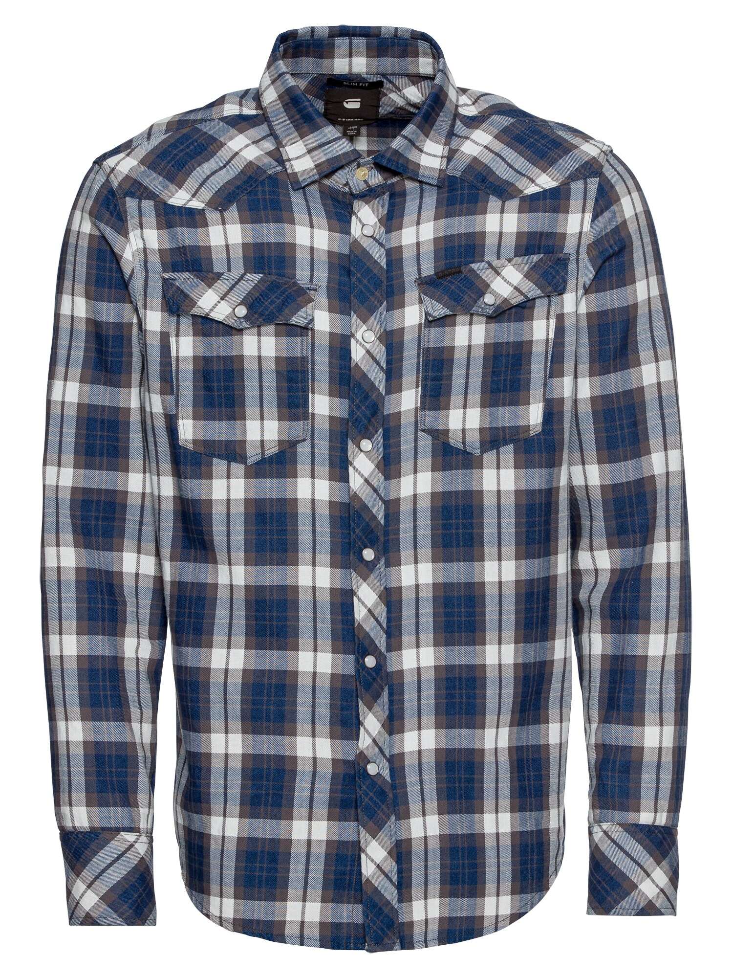 Gstar G Star Raw Heren Overhemd 3301 Slim Shirt Ls Indigo gstar kopen in de aanbieding