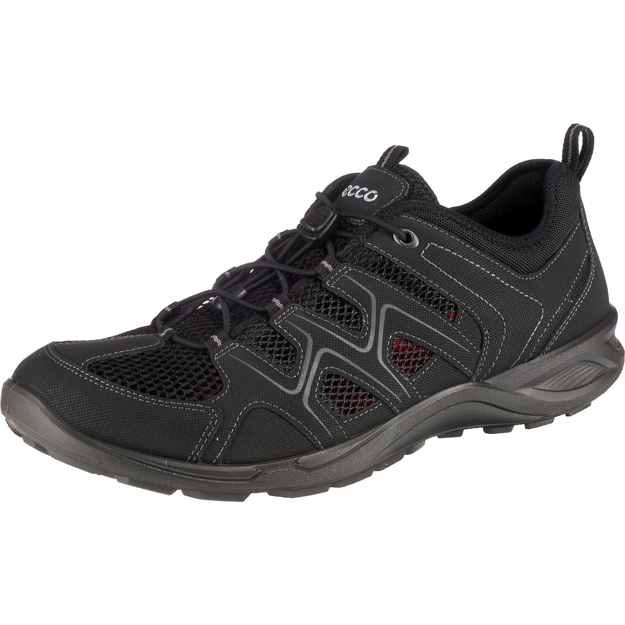 ECCO Sportinio stiliaus batai su raišteliais 'Terracruise'  juoda / šviesiai pilka