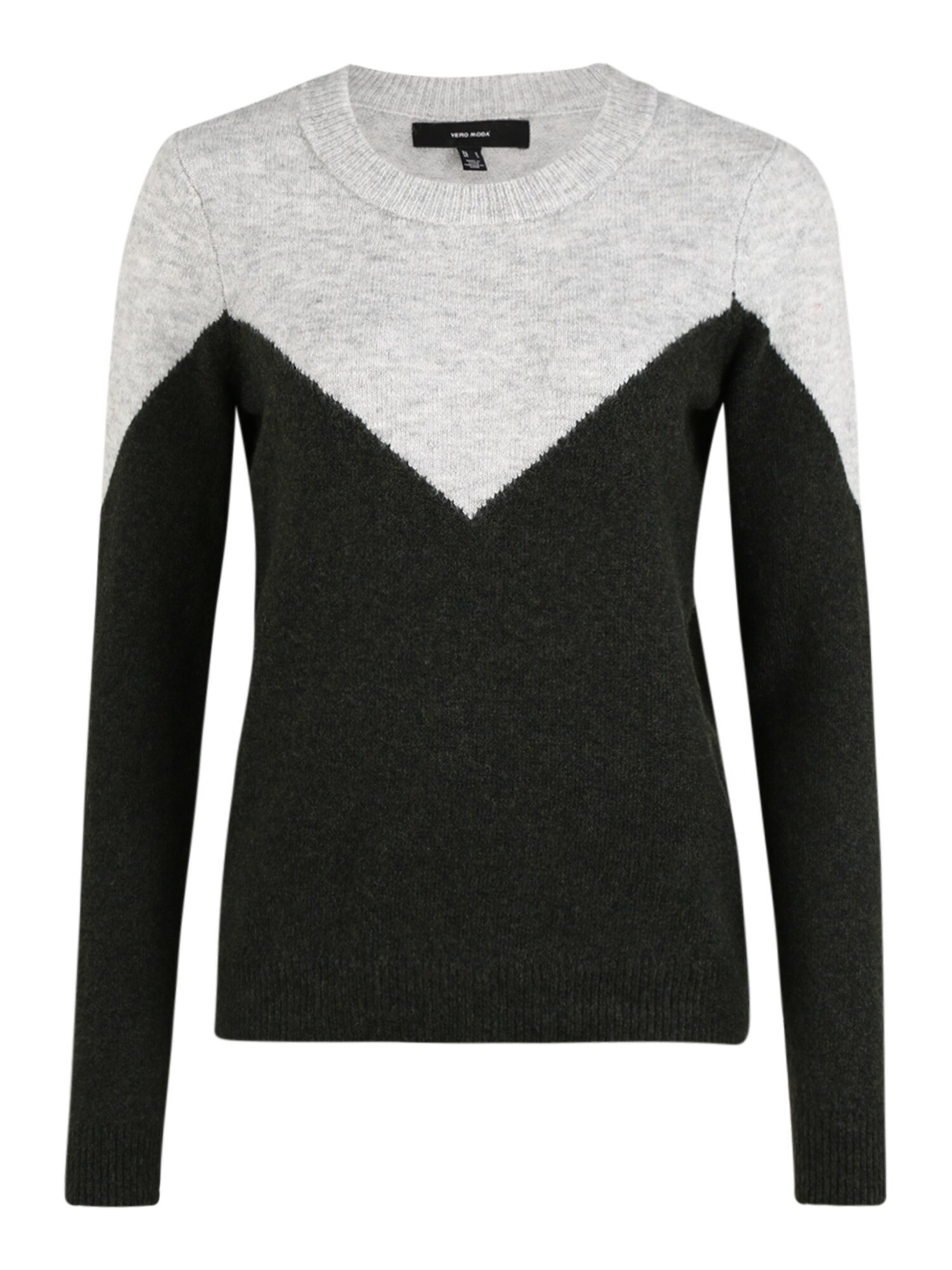 Vero Moda Tall Megztinis 'Plaza'  pilka / juoda
