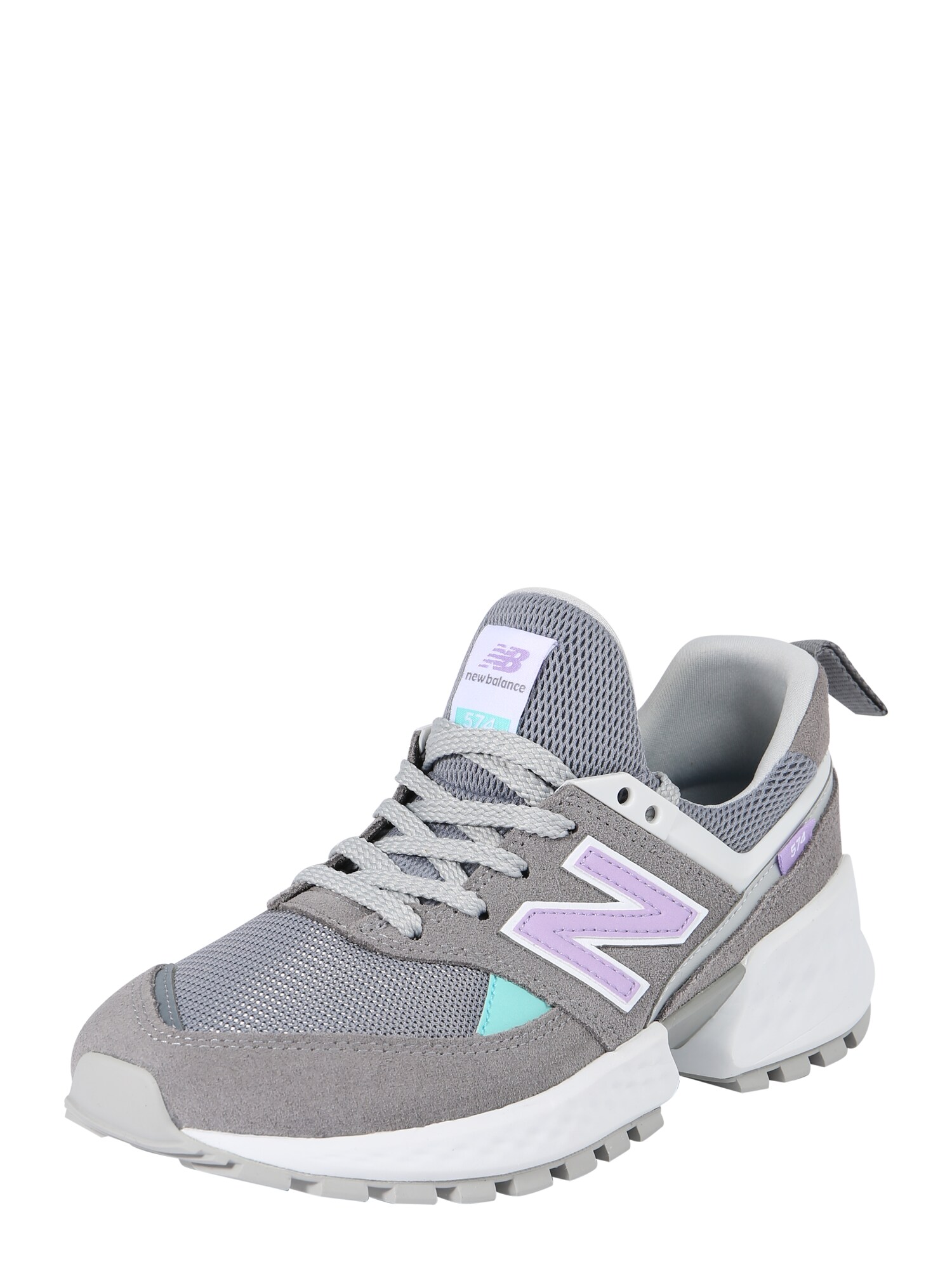 New Balance Dames Sneakers Laag Ws574 Turquoise Grijs Lila new balance kopen in de aanbieding