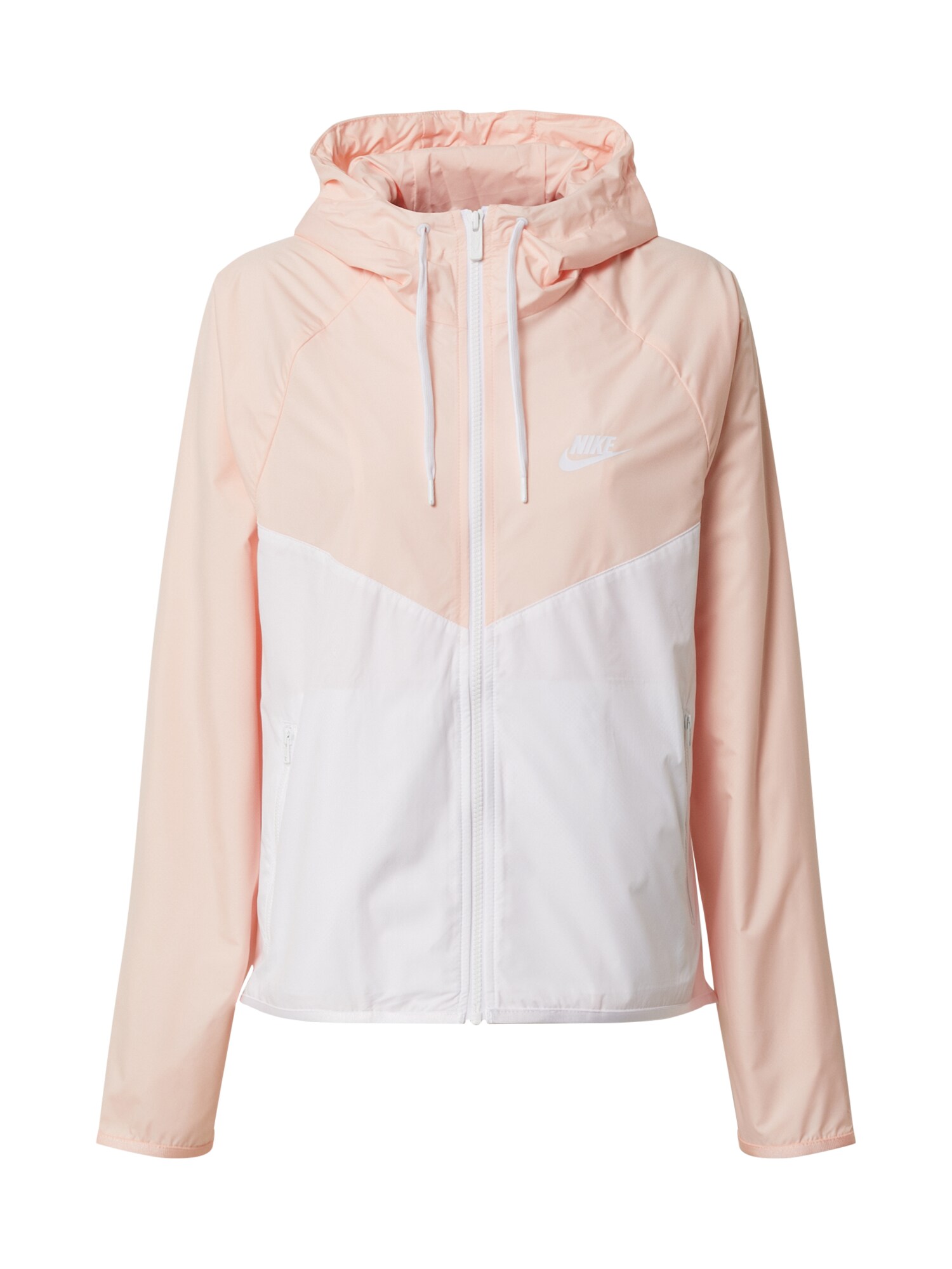 Nike Sportswear Demisezoninė striukė 'W NSW WR JKT FEM'  balta / šviesiai rožinė