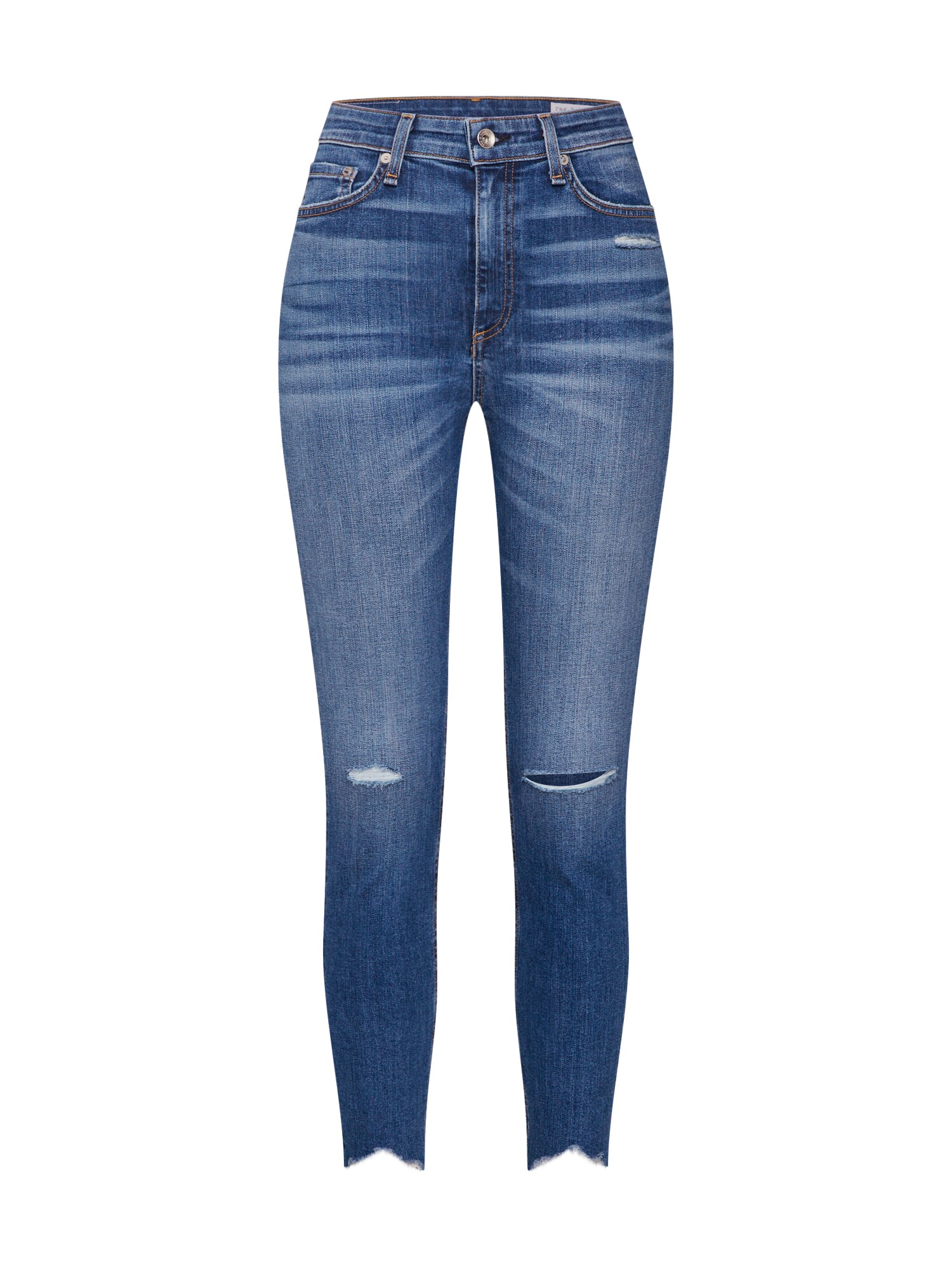Rag Bone Dames Jeans High Rise Ankle Skinny Blauw Denim rag bone kopen in de aanbieding