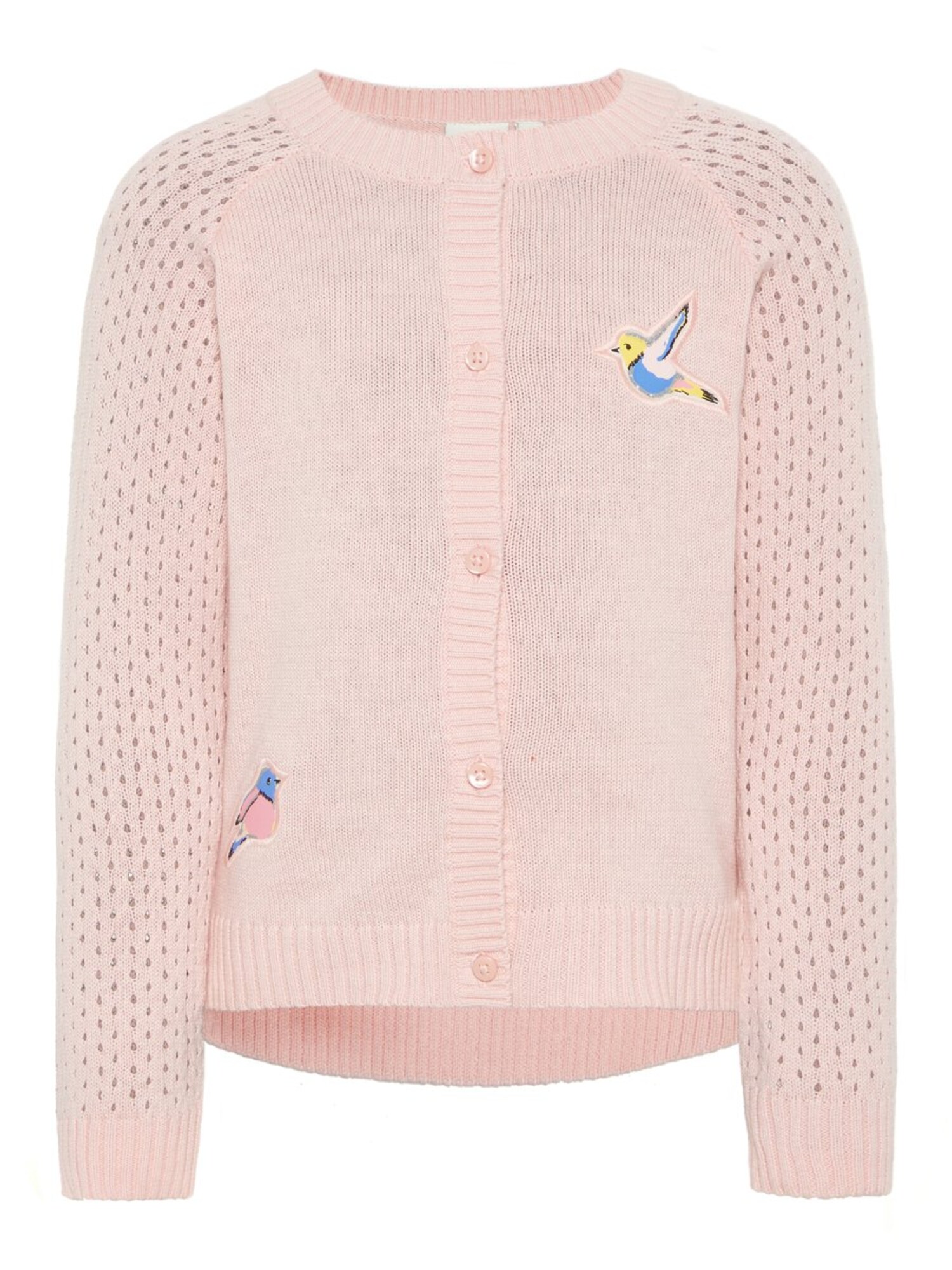 Name It Meisjes Gebreid Vest Blauw Limoen Rosa Pastelroze name it kopen in de aanbieding