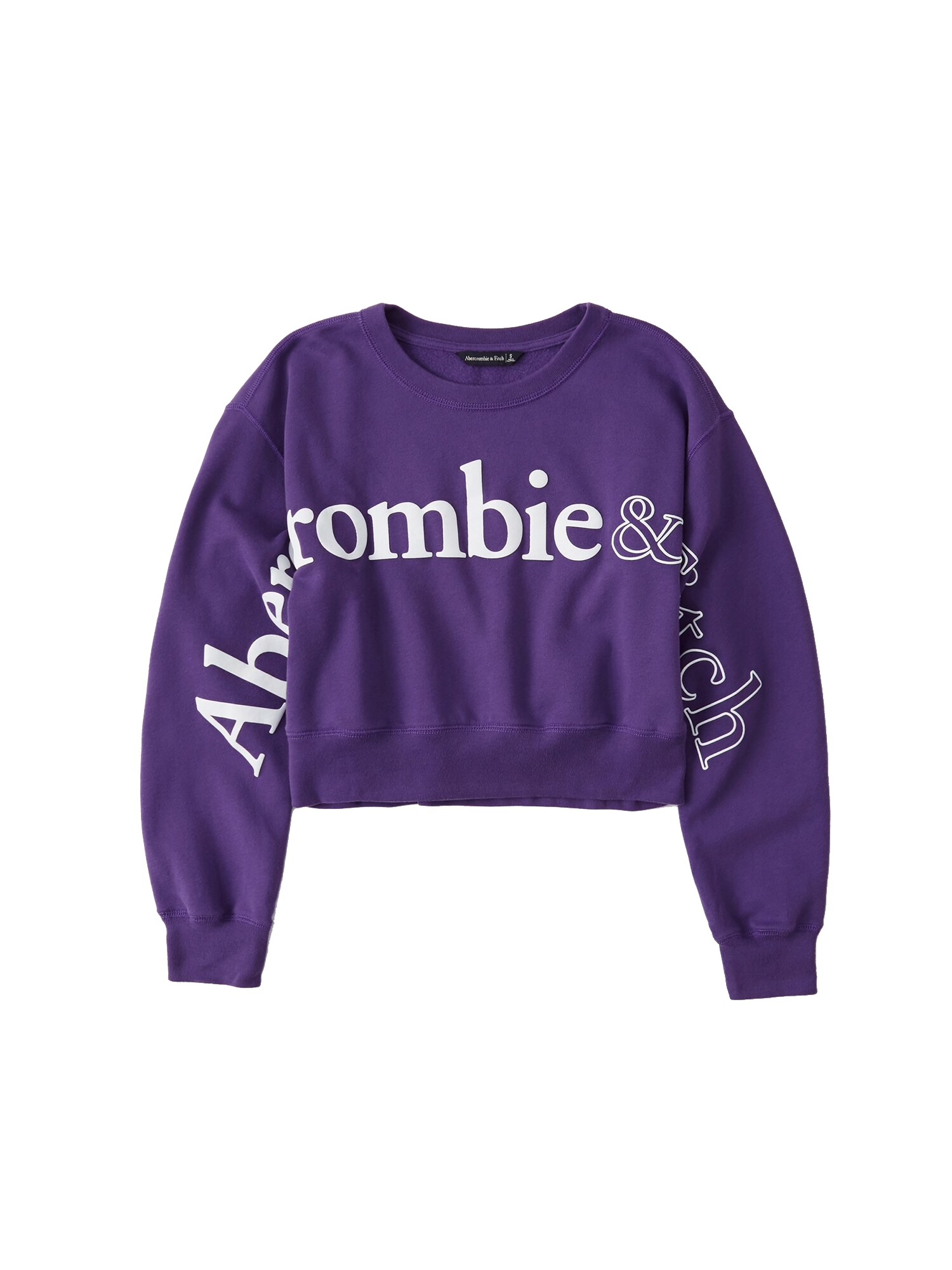 Abercrombie Fitch Dames Sweatshirt Lila Wit abercrombie fitch kopen in de aanbieding