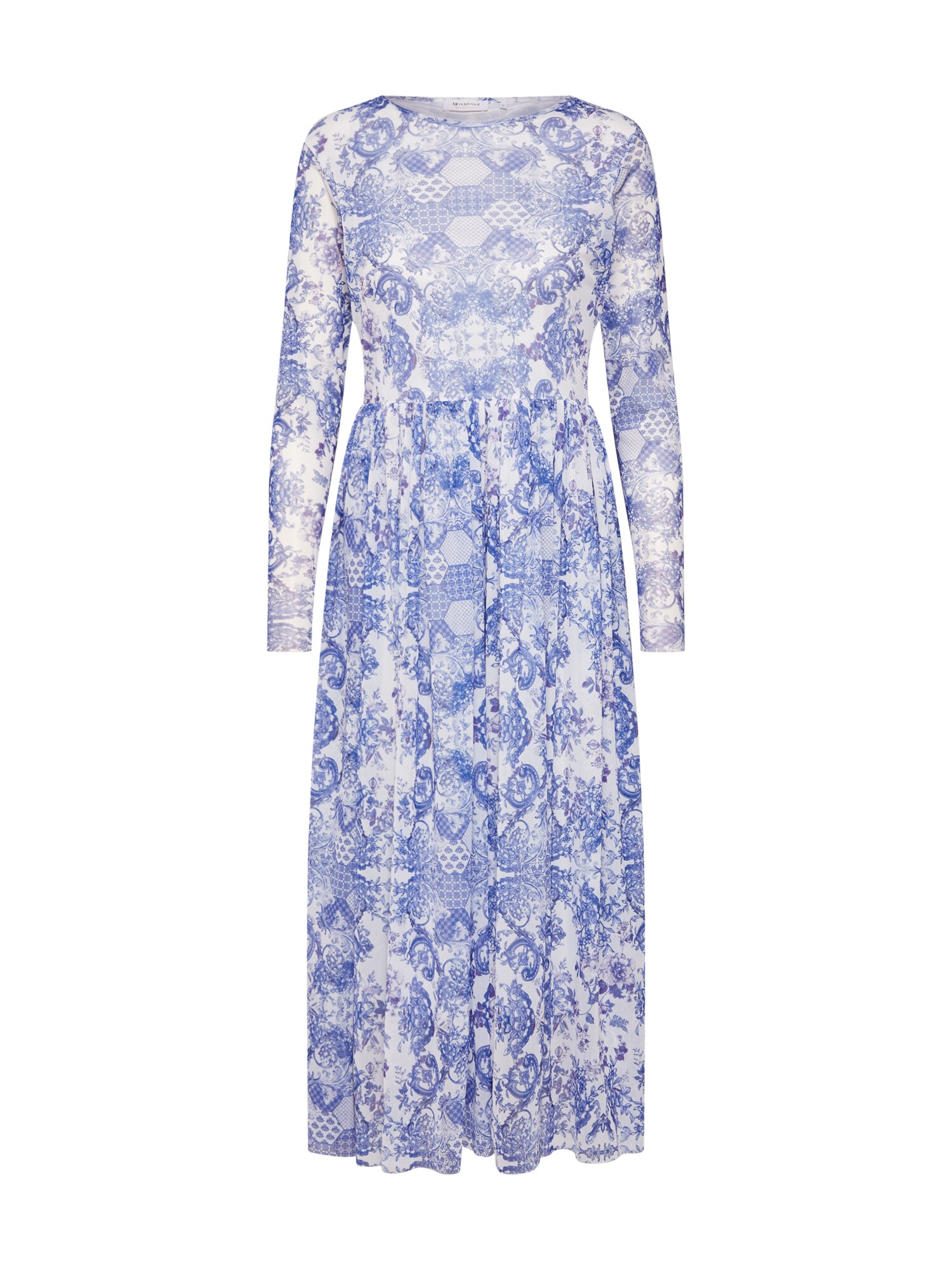 Rich Royal Dames Jurk Blauw Gemengde Kleuren Wit rich royal kopen in de aanbieding