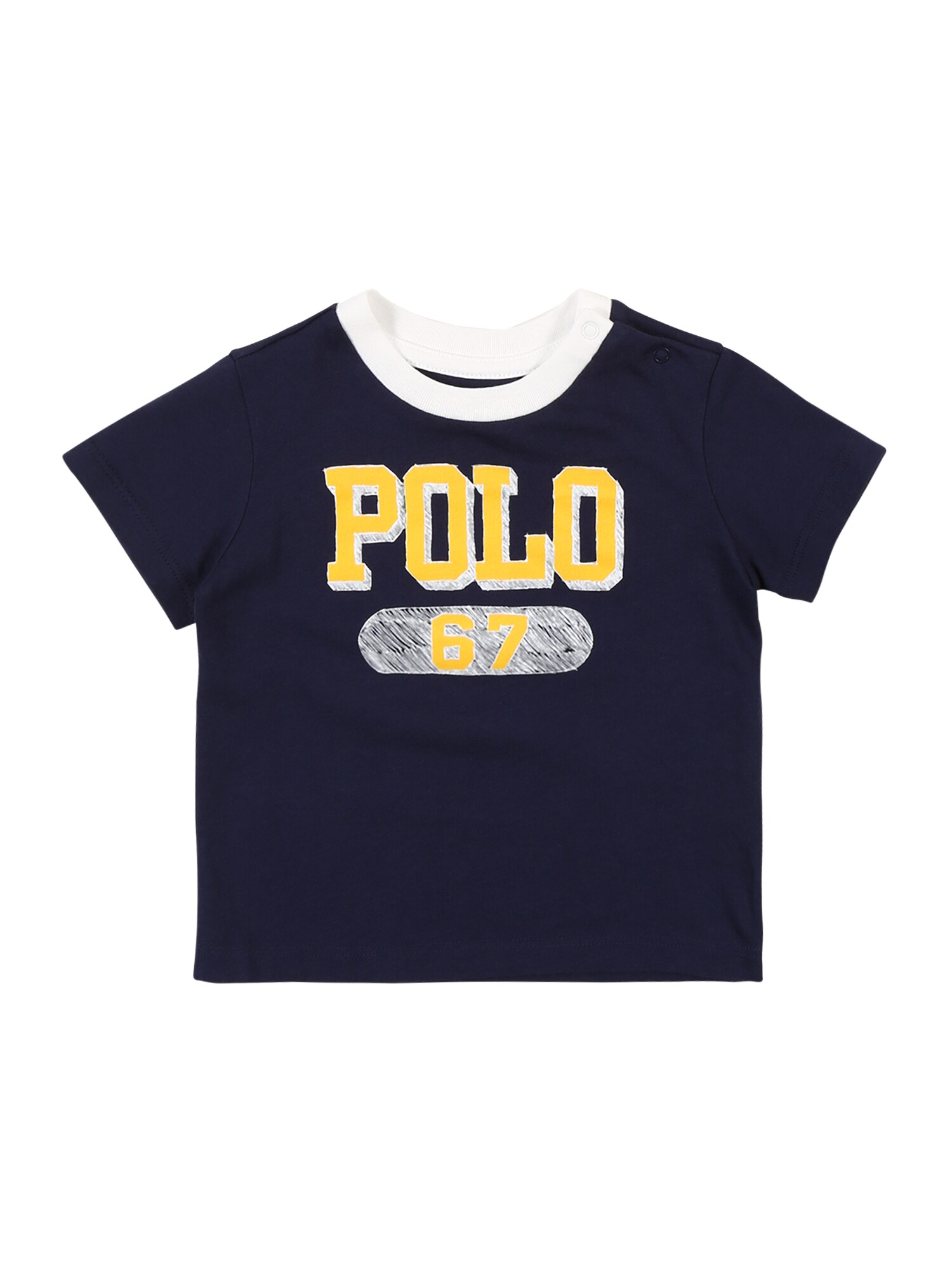 POLO RALPH LAUREN Marškinėliai  tamsiai mėlyna / balta / geltona