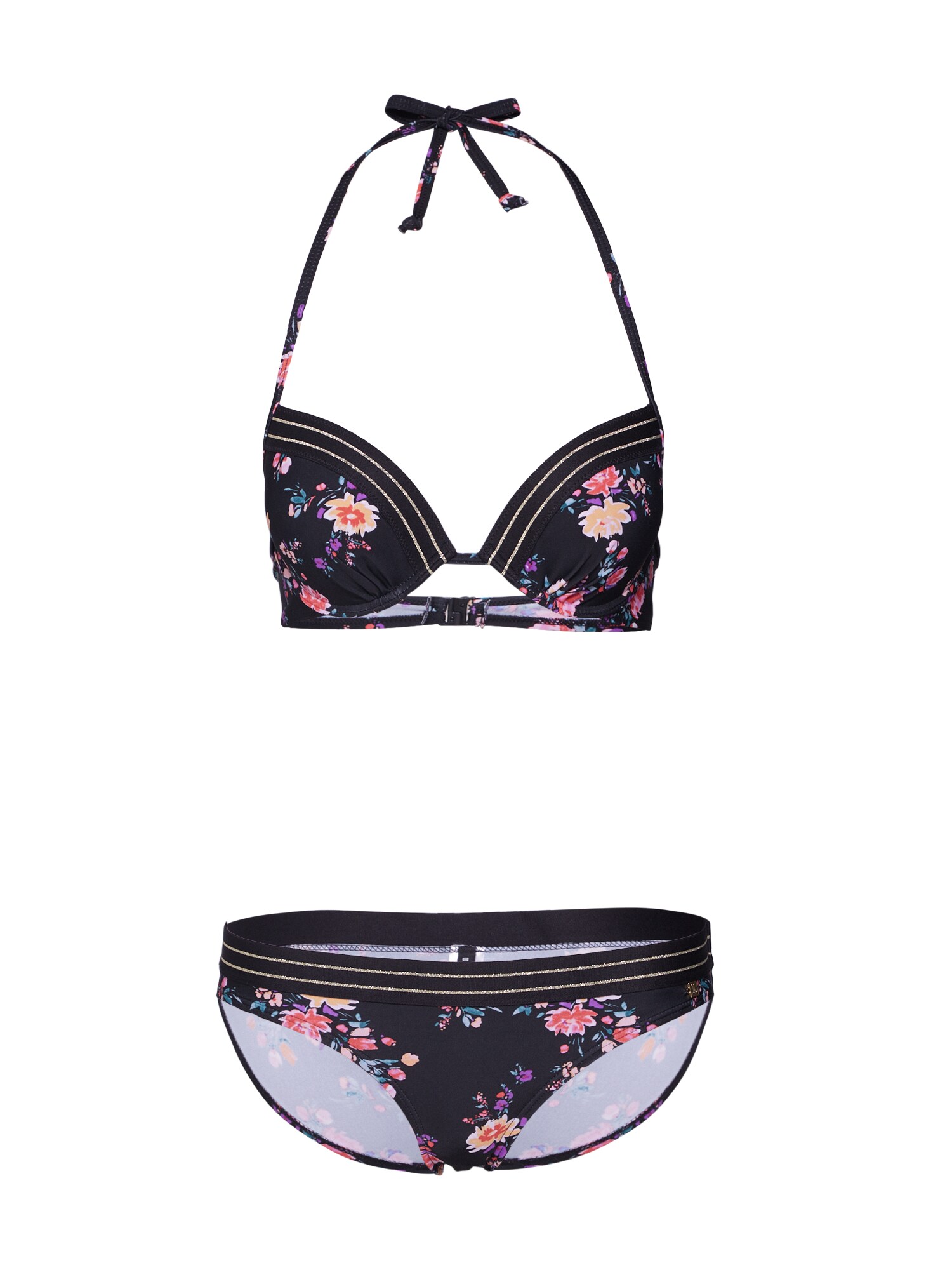 JETTE Bikinis  rožinė / geltona / juoda