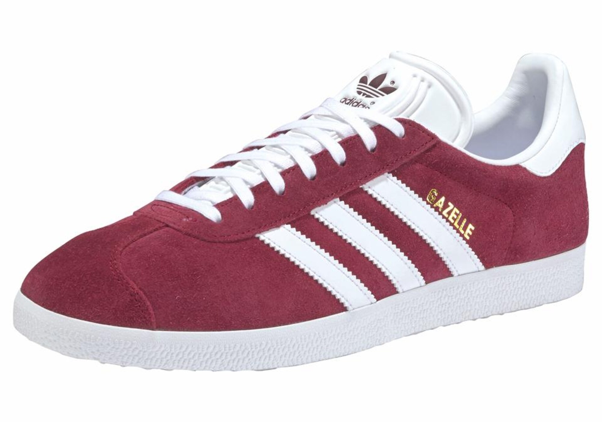ADIDAS ORIGINALS Sportbačiai be auliuko 'Gazelle W'  vyno raudona spalva / balta