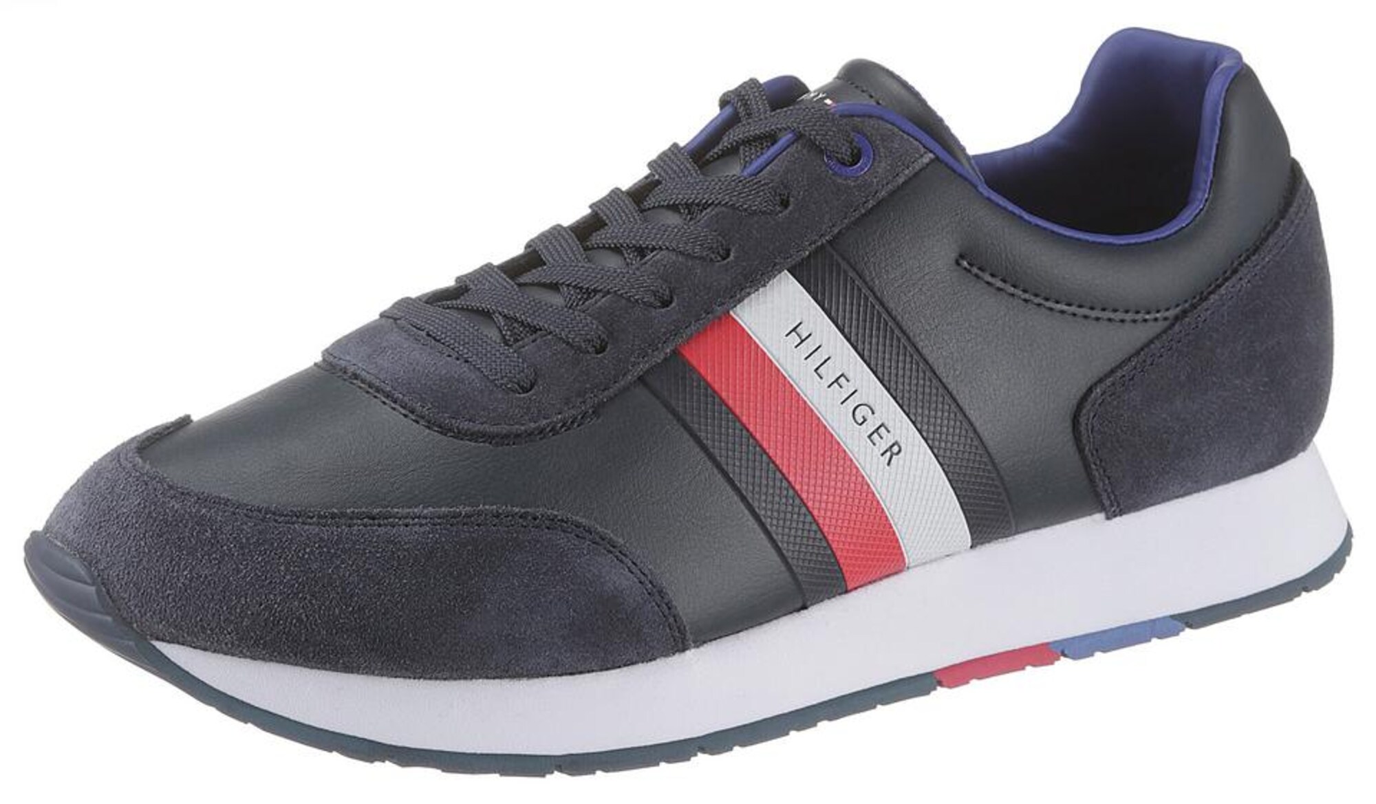 TOMMY HILFIGER Sportbačiai be auliuko 'Leeds 10A'  nakties mėlyna / raudona / balta