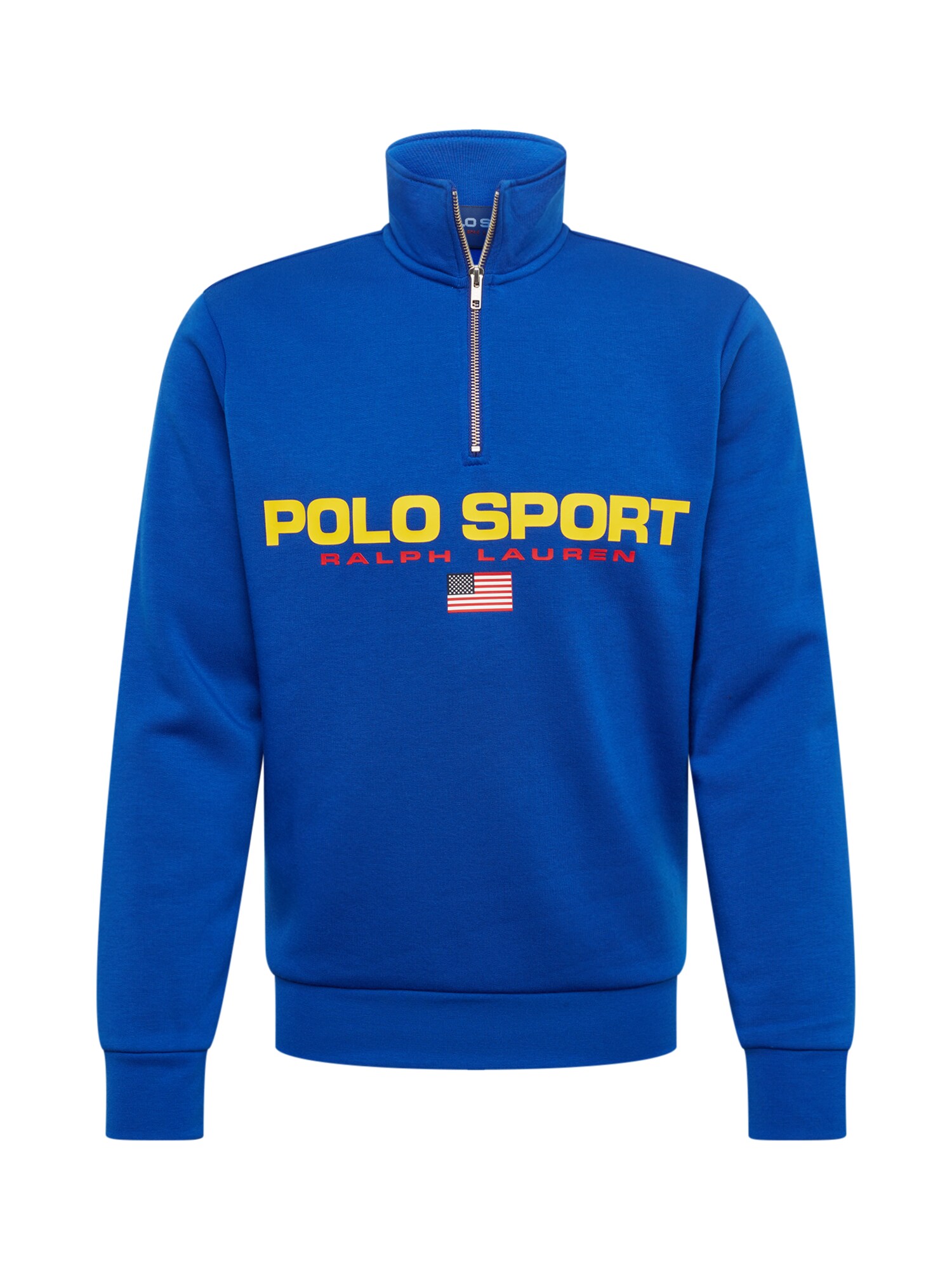 Polo Ralph Lauren Heren Sweatshirt Neon Fleece Lsl Knt Blauw Geel polo ralph lauren kopen in de aanbieding