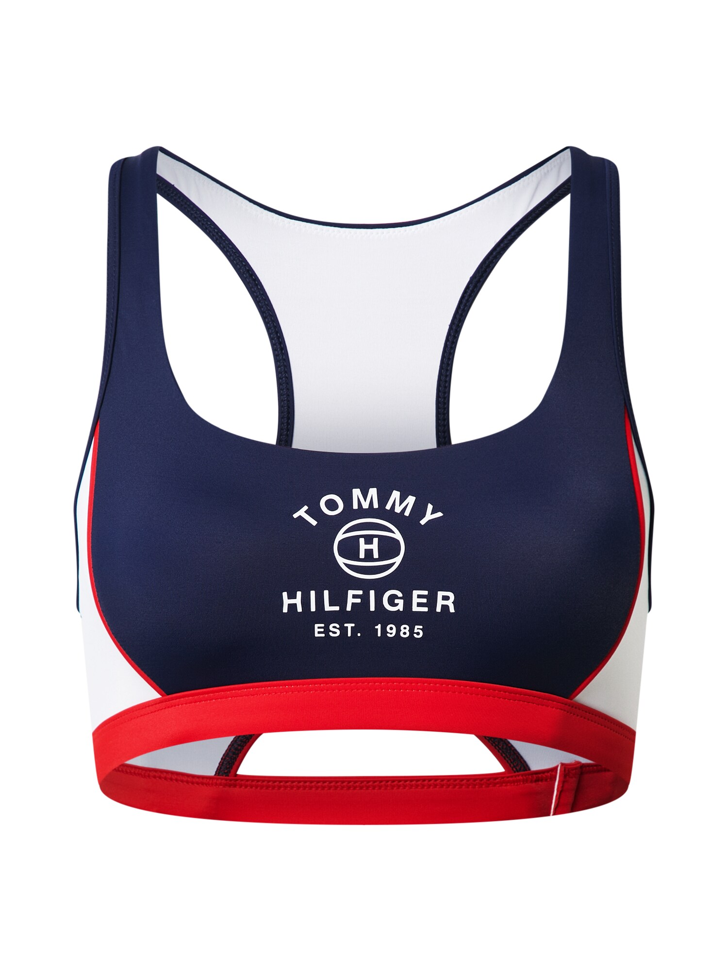 Tommy Hilfiger Underwear Bikinio viršutinė dalis  tamsiai mėlyna / balta / raudona