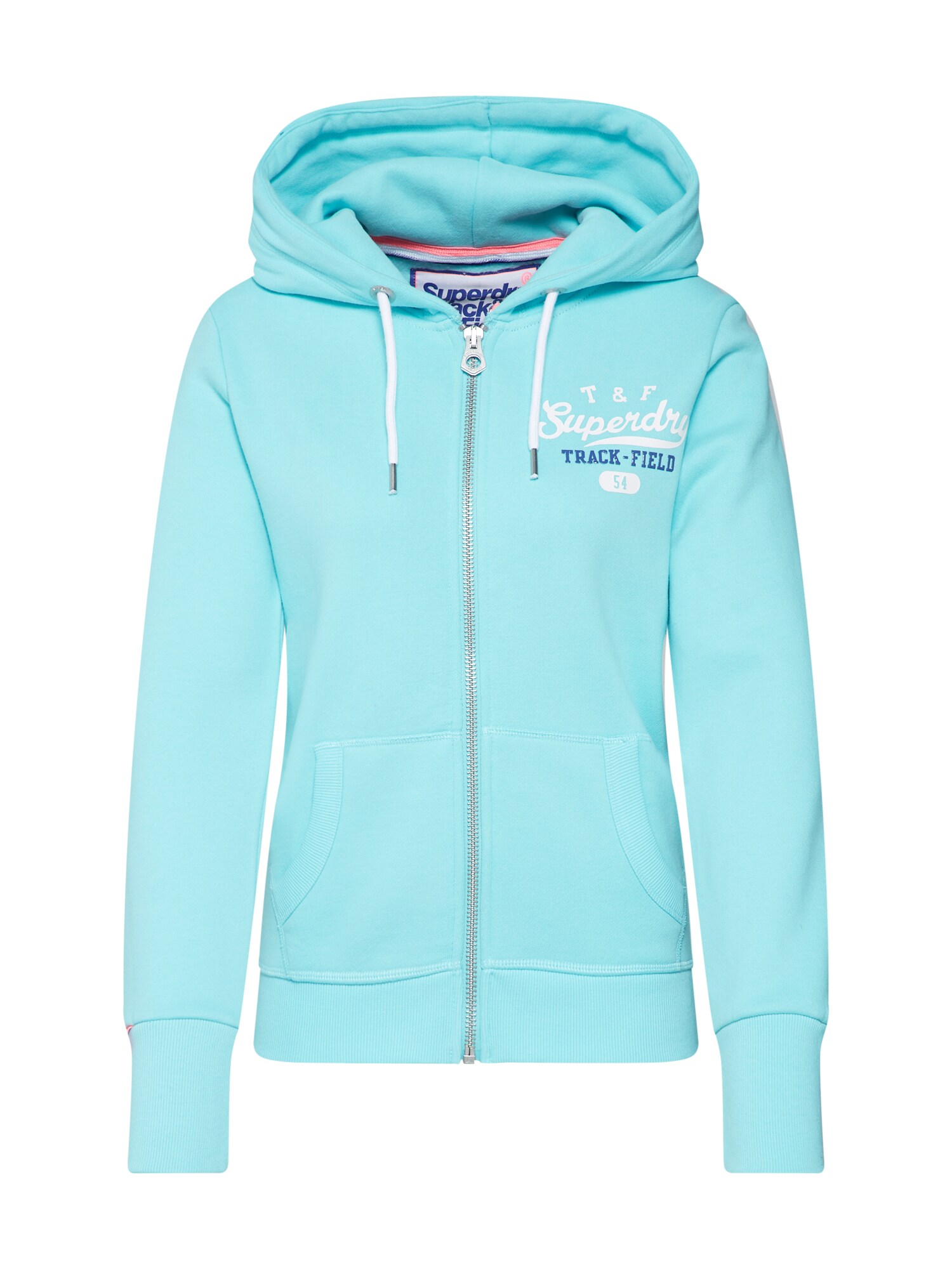 Superdry Dames Sweatvest Track And Field Turquoise Gemengde Kleuren superdry kopen in de aanbieding