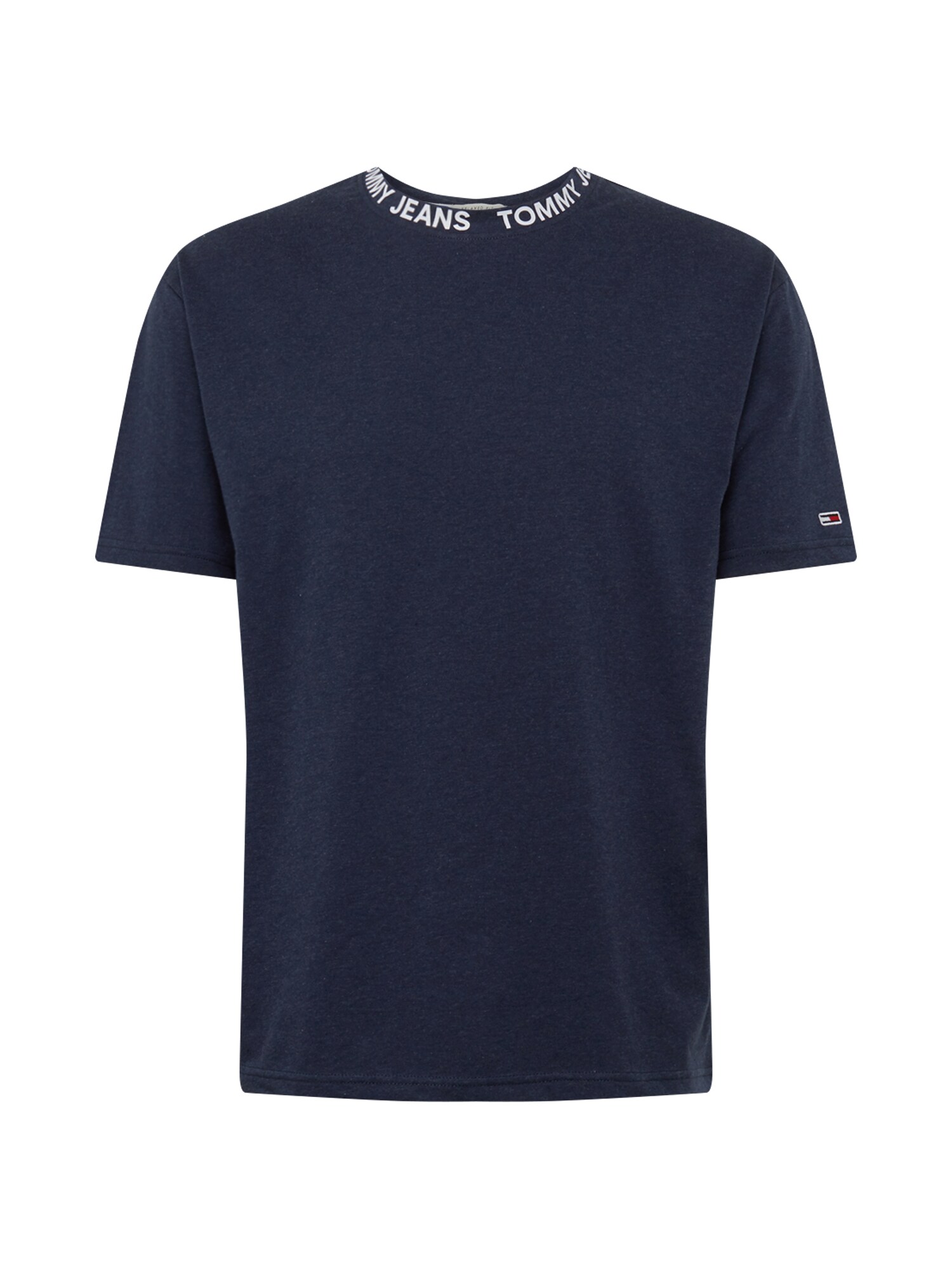 Tommy Jeans Heren Shirt Heather Branded Collar Tee Donkerblauw tommy jeans kopen in de aanbieding